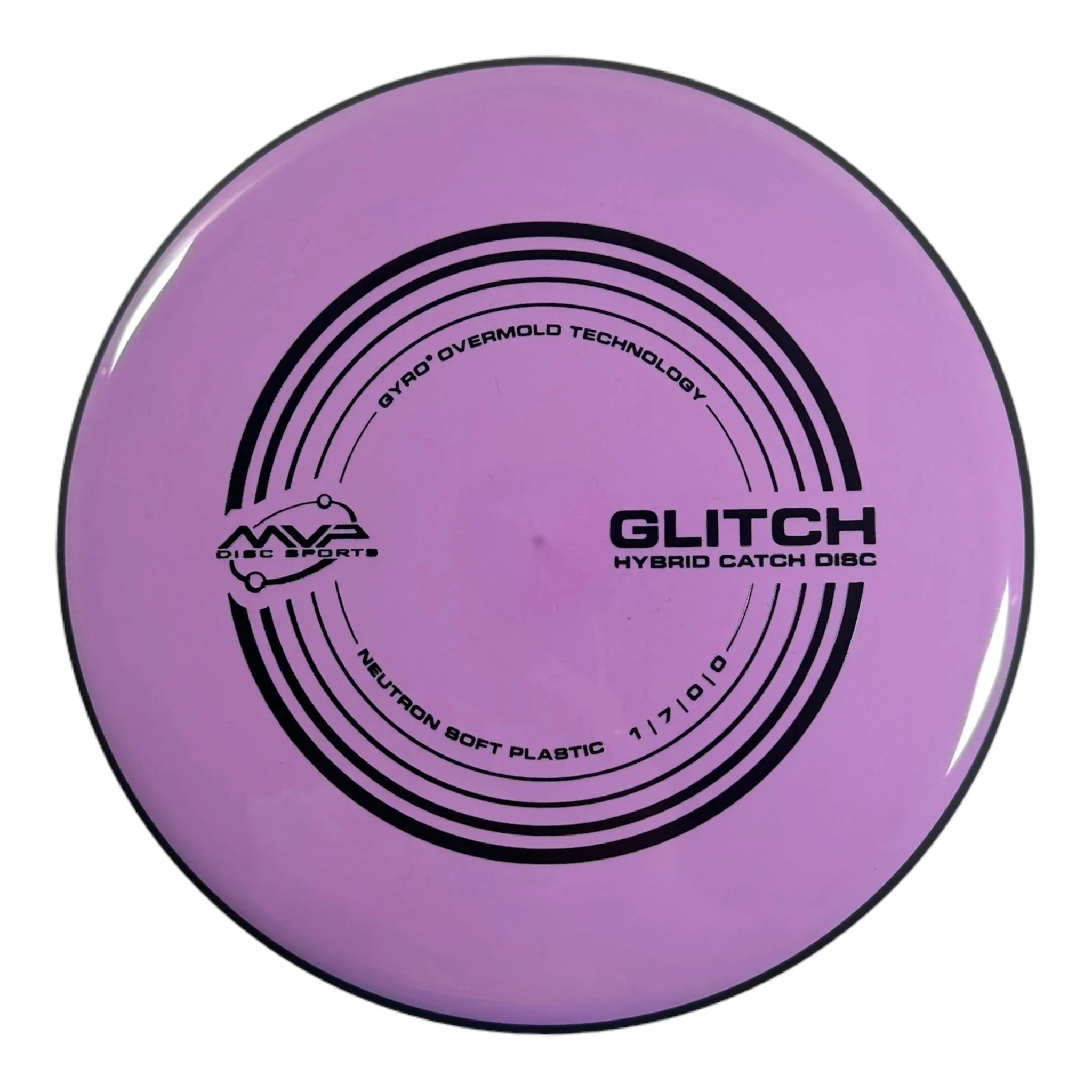 MVP Disc Sports Glitch | Neutron Soft | Purple/Black 145g Disc Golf