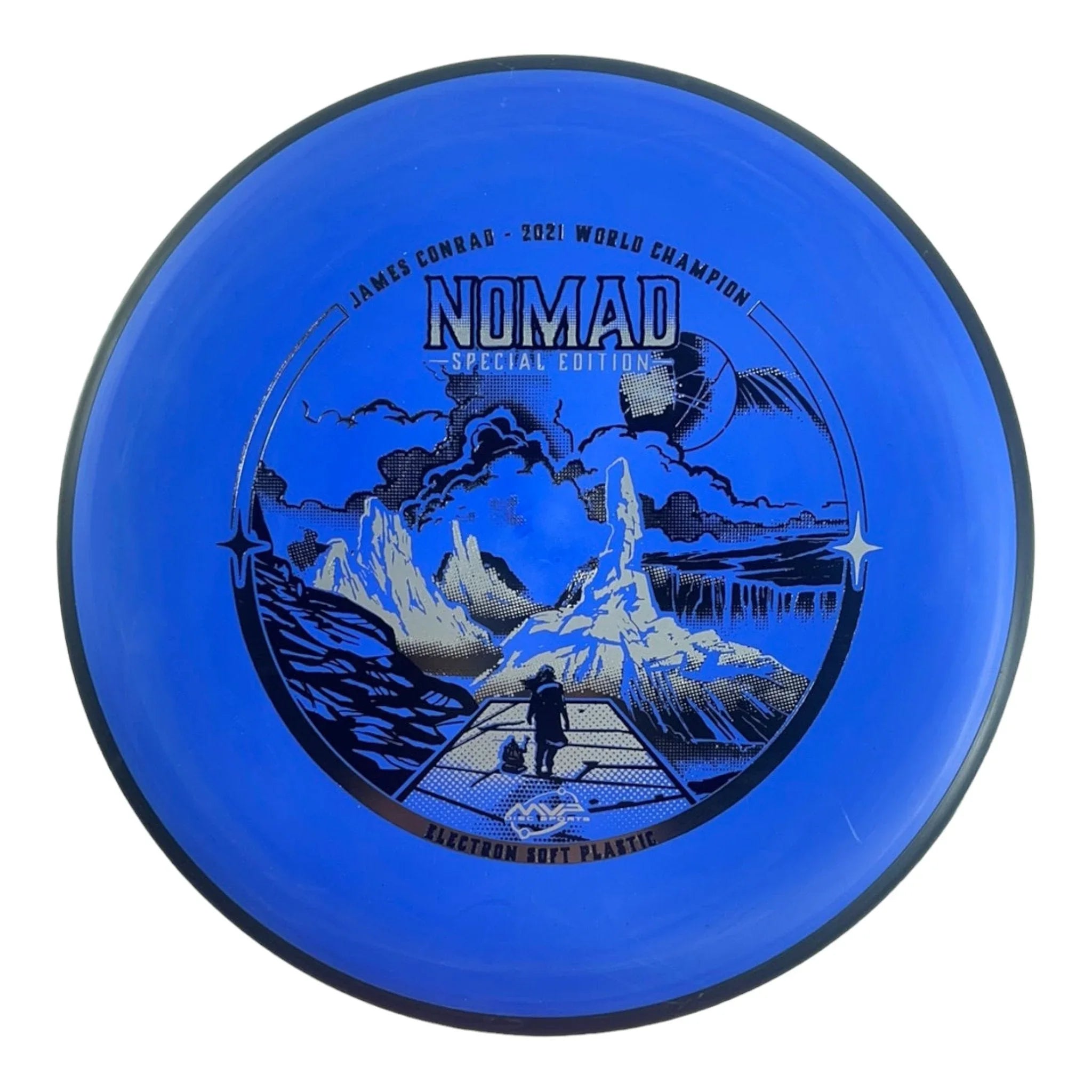 MVP Disc Sports Nomad | Electron Soft | Blue/Silver 172 - 175g (James Conrad) Disc Golf