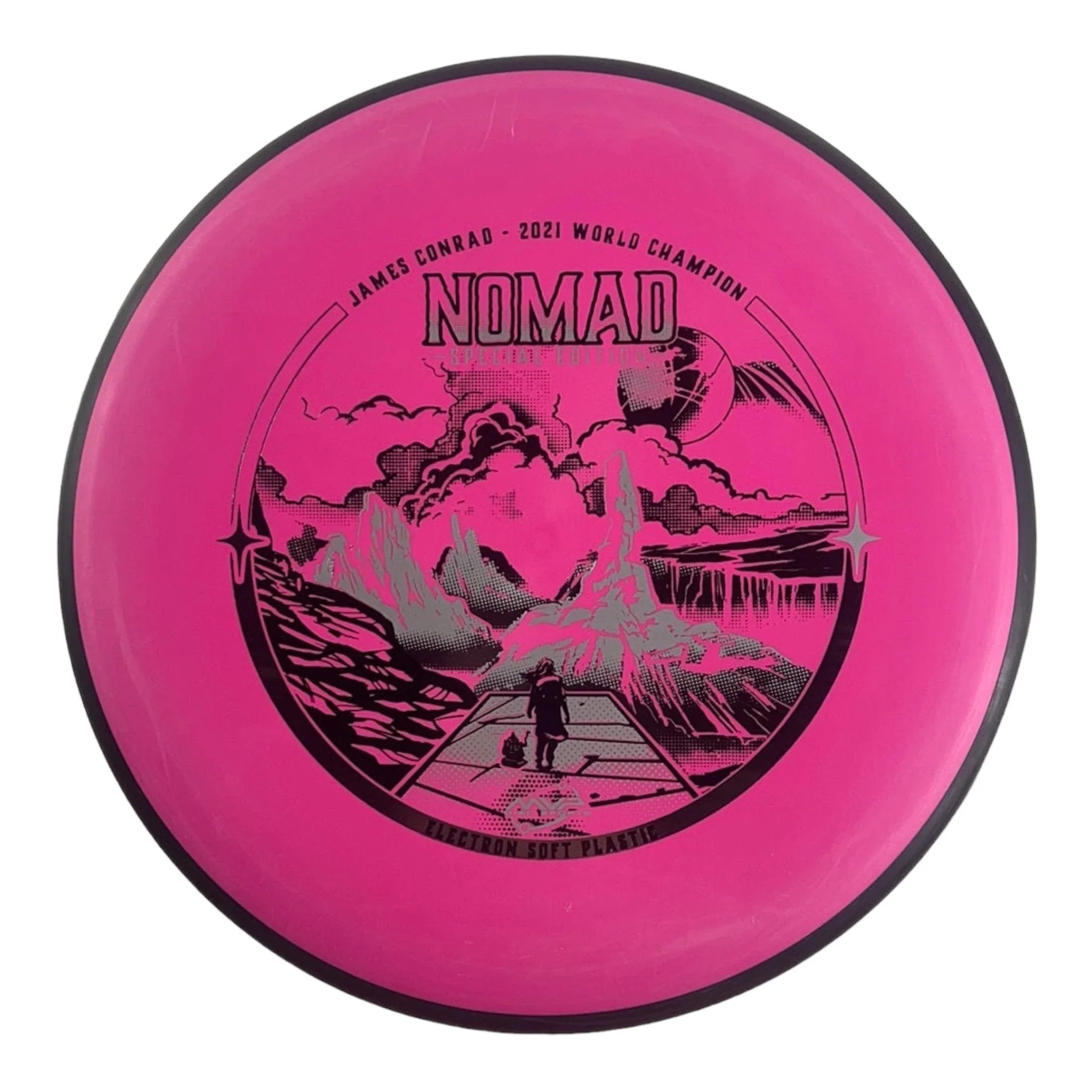 MVP Disc Sports Nomad | Electron Soft | Pink/Silver 172 - 175g (James Conrad) Disc Golf