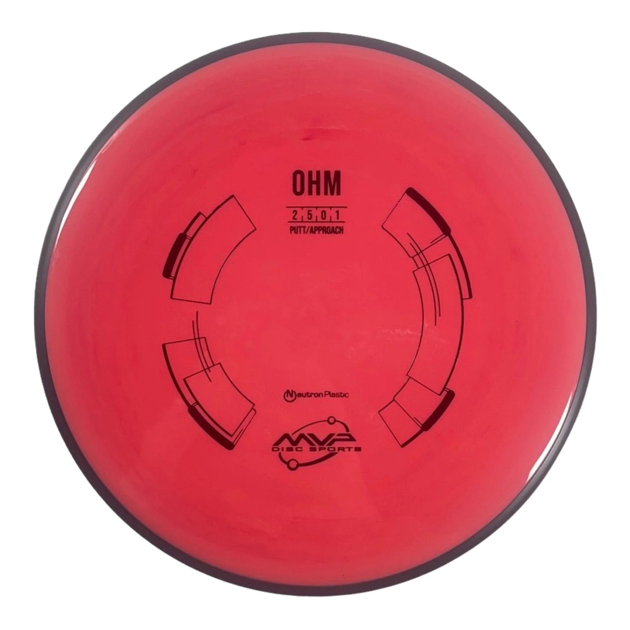 MVP Disc Sports Ohm | Neutron | Red/Black 165 - 175g Disc Golf