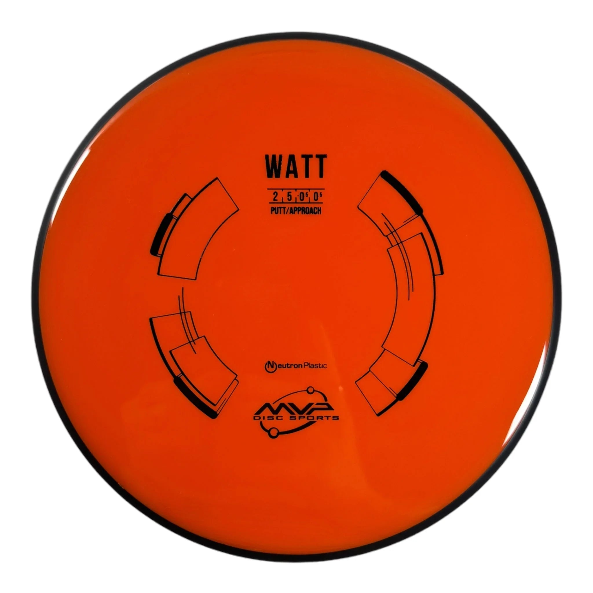 MVP Disc Sports Watt | Neutron | Orange/Black 172g Disc Golf