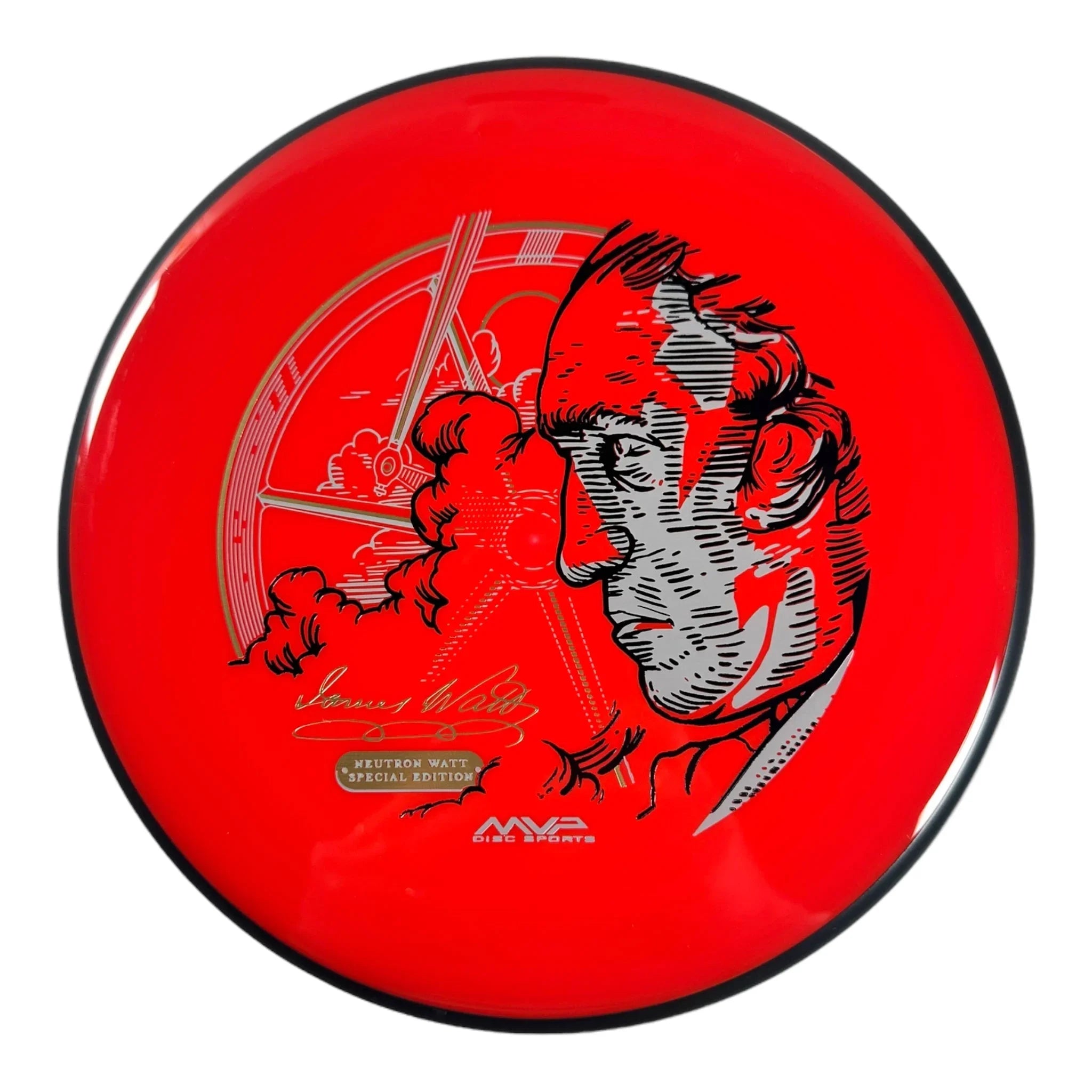 MVP Disc Sports Watt | Neutron | Red/Black 170 - 171g (Special Edition) Disc Golf