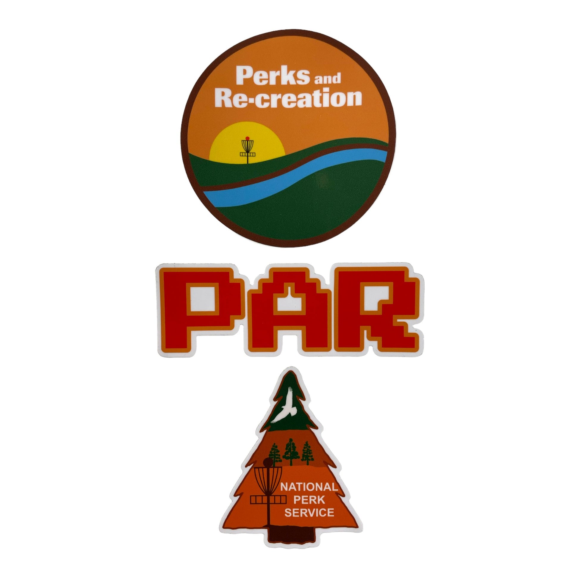 Perks and Re-creation Day Sticker Pack Disc Golf
