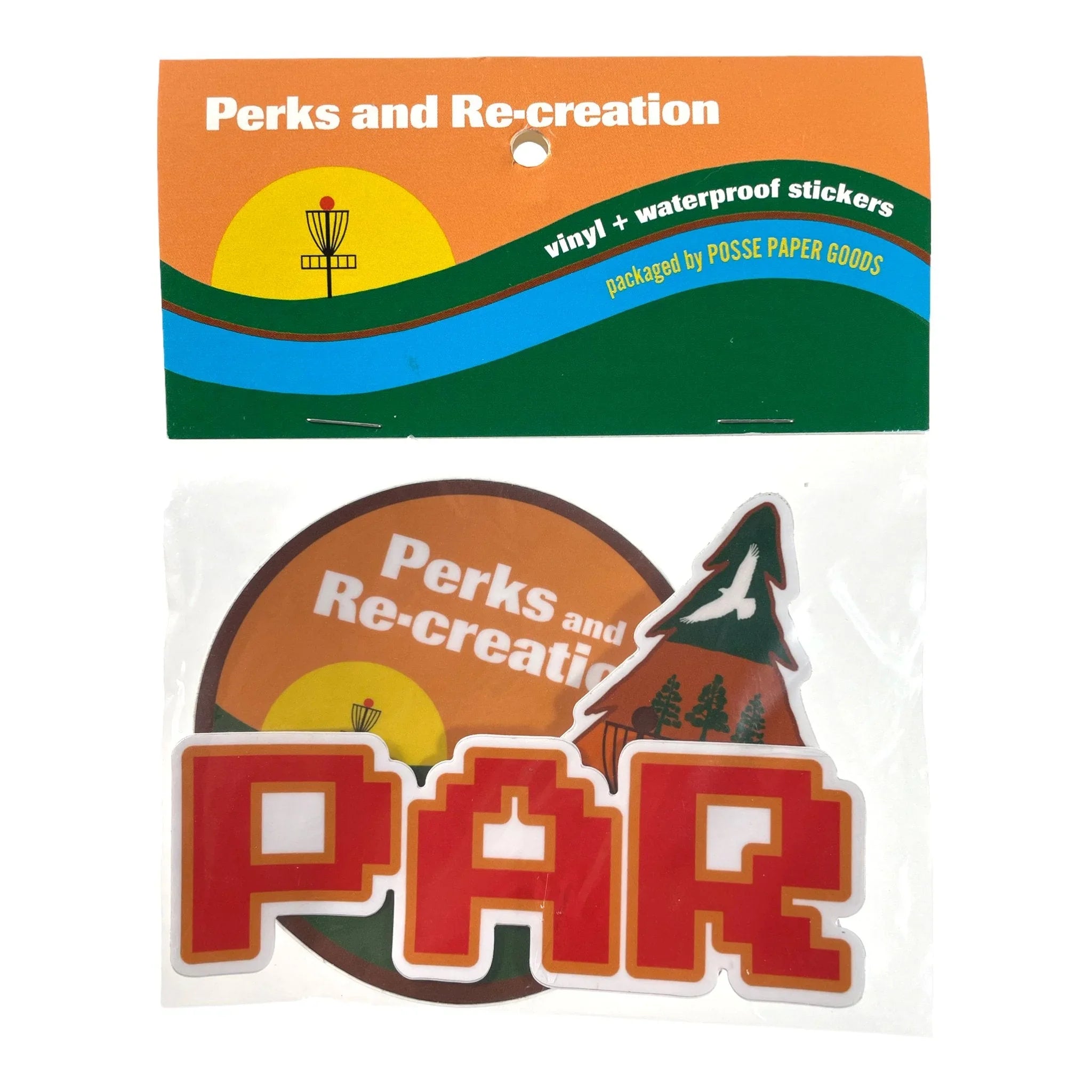 Perks and Re - creation Day Sticker Pack Disc Golf