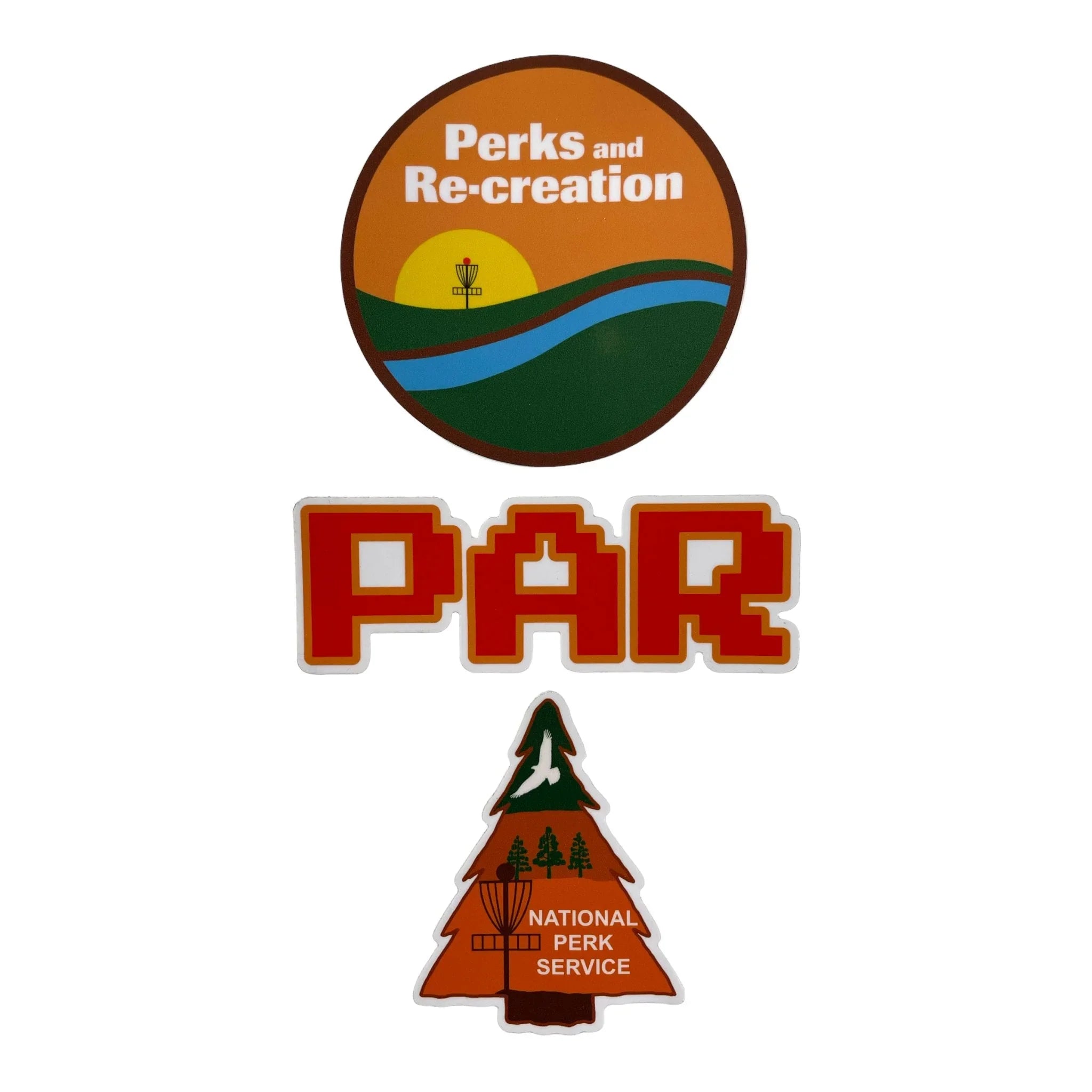 Perks and Re - creation Day Sticker Pack Disc Golf