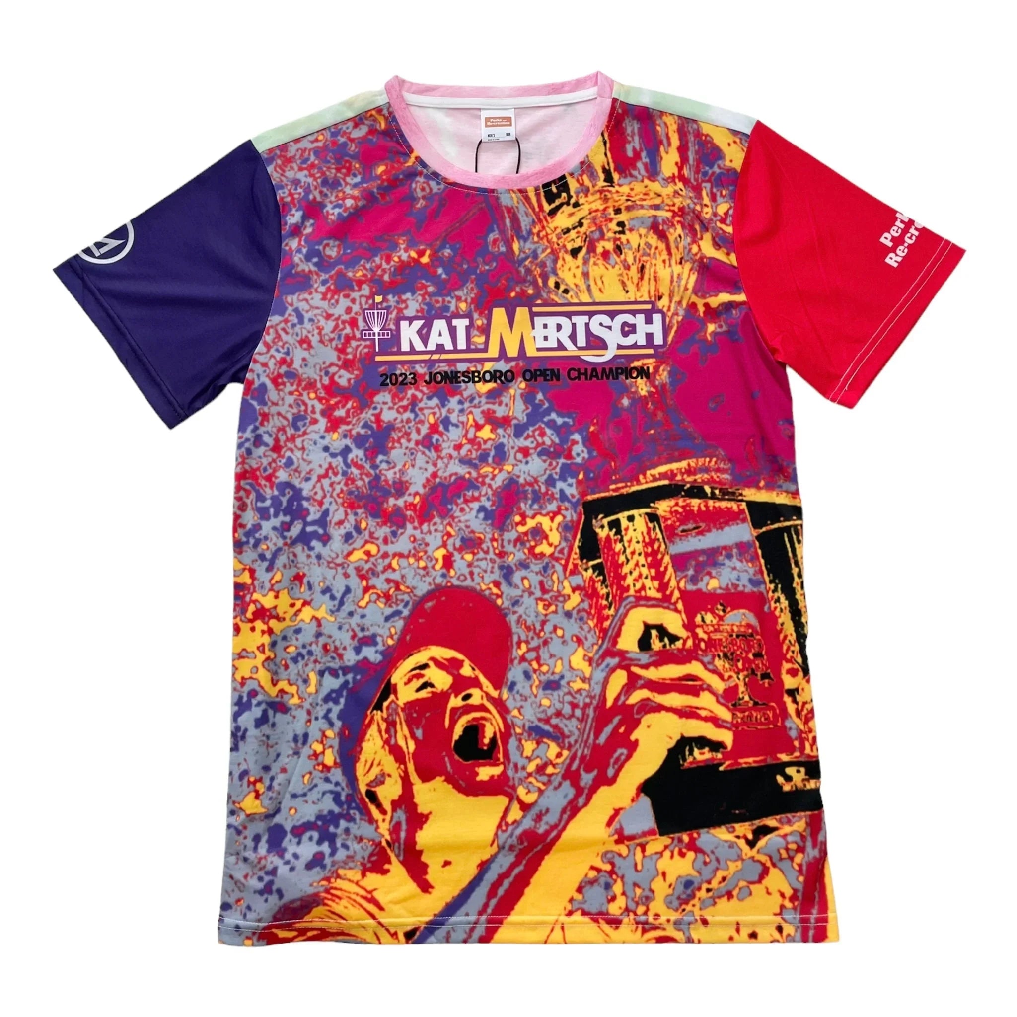 Perks and Re - creation Kat Mertsch 2023 Jonesboro Open Champion Commemorative Jersey Disc Golf