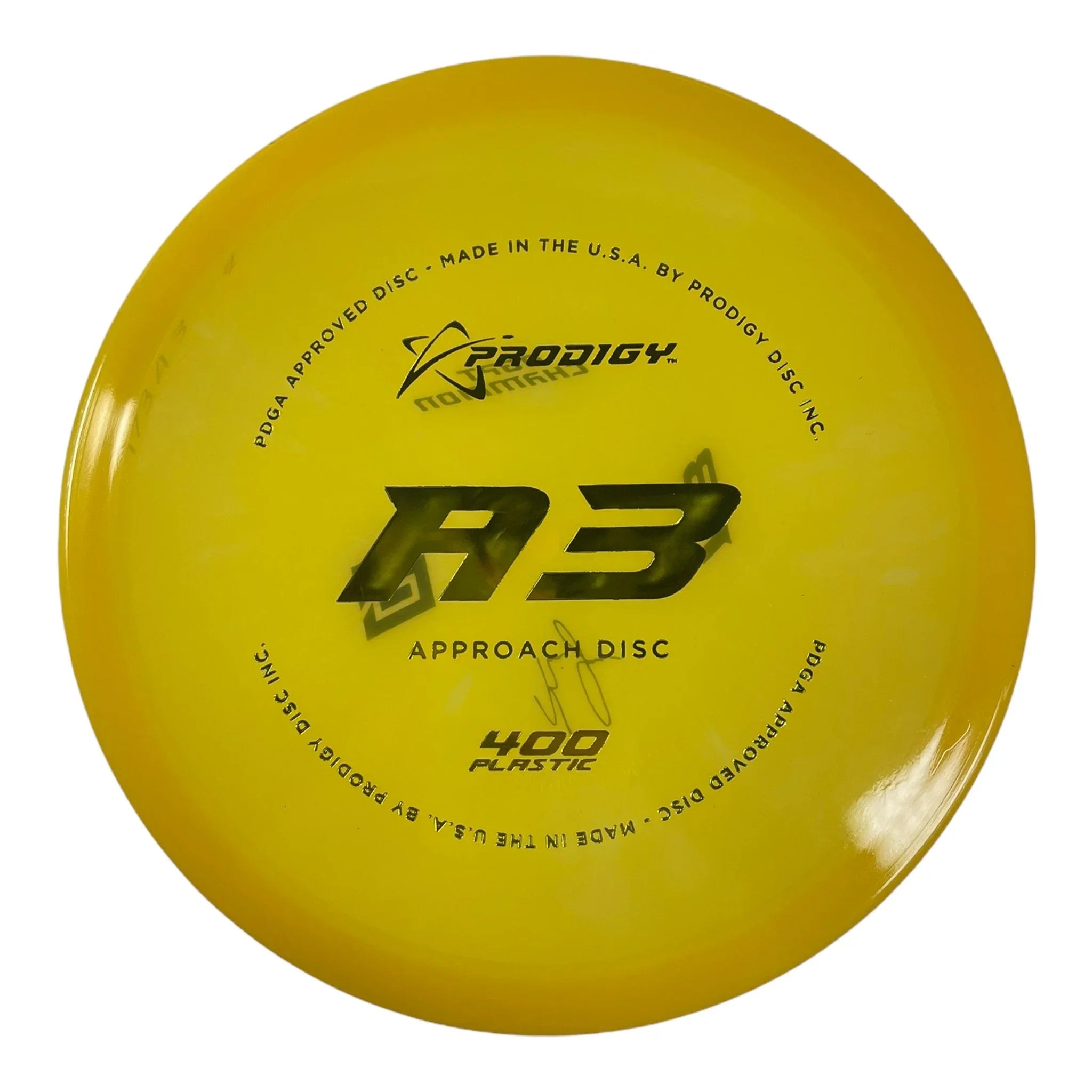 Prodigy Disc A3 | 400 | Yellow/Gold 173g (Kevin Jones) Disc Golf