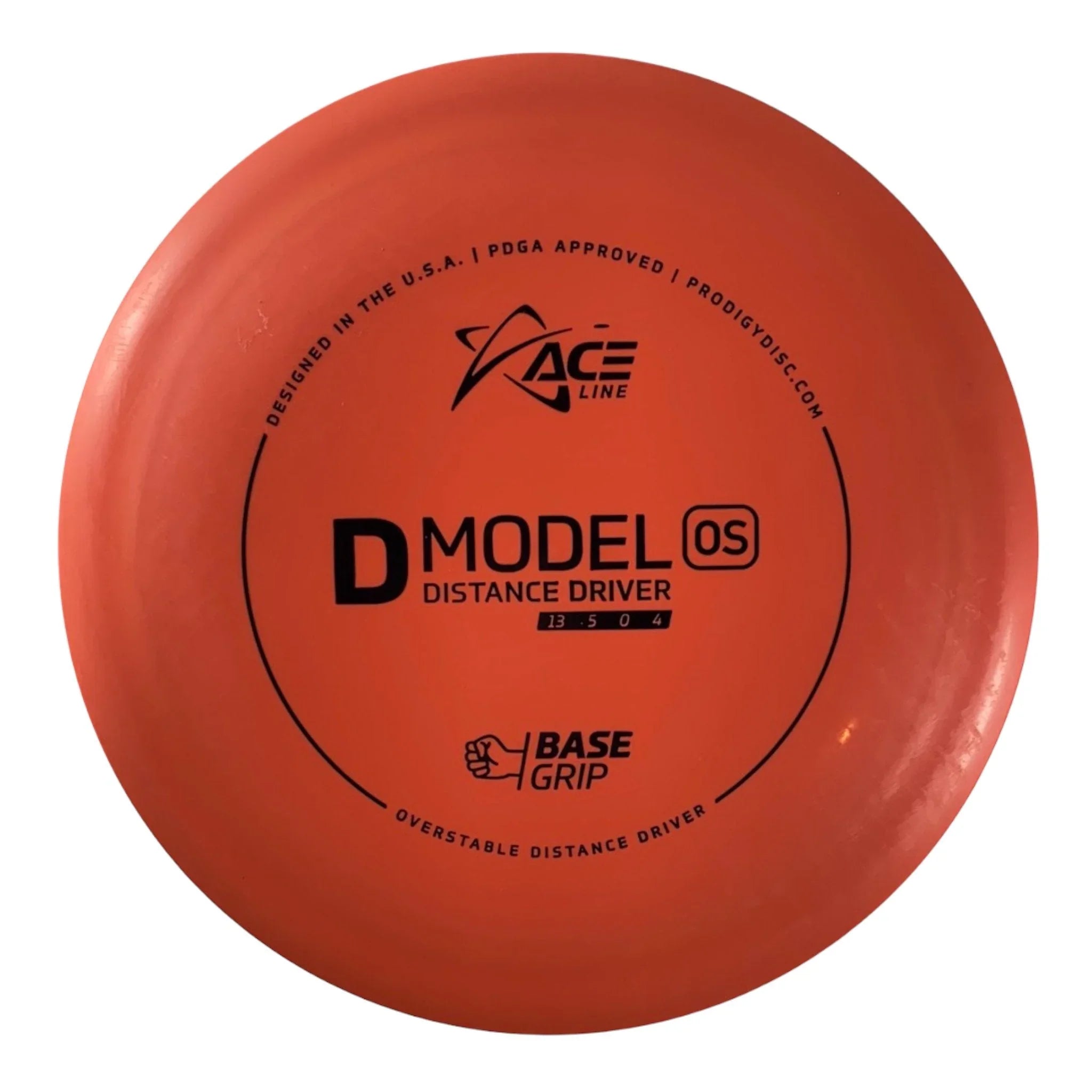 Prodigy Disc D Model OS | Base Grip | Coral/Black 172g Disc Golf
