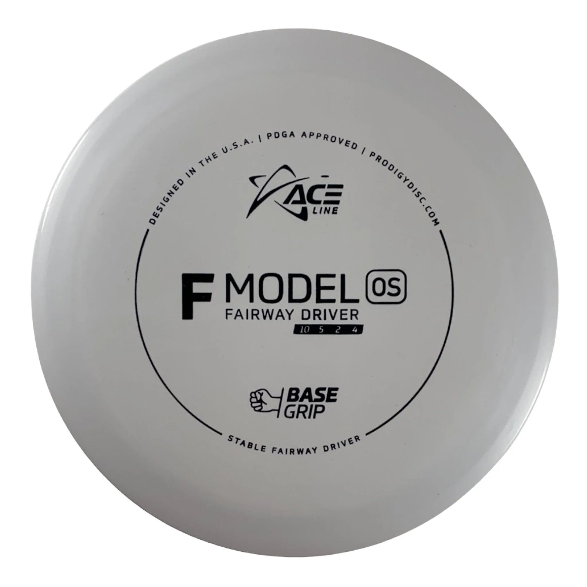 Prodigy Disc F Model OS | Base Grip | White/Black 174 - 175g Disc Golf