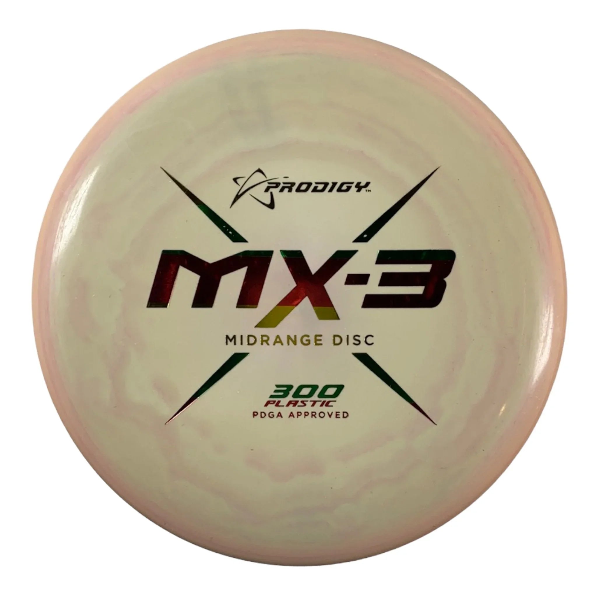 Prodigy Disc MX - 3 | 300 | Peach/Rasta 180g Disc Golf