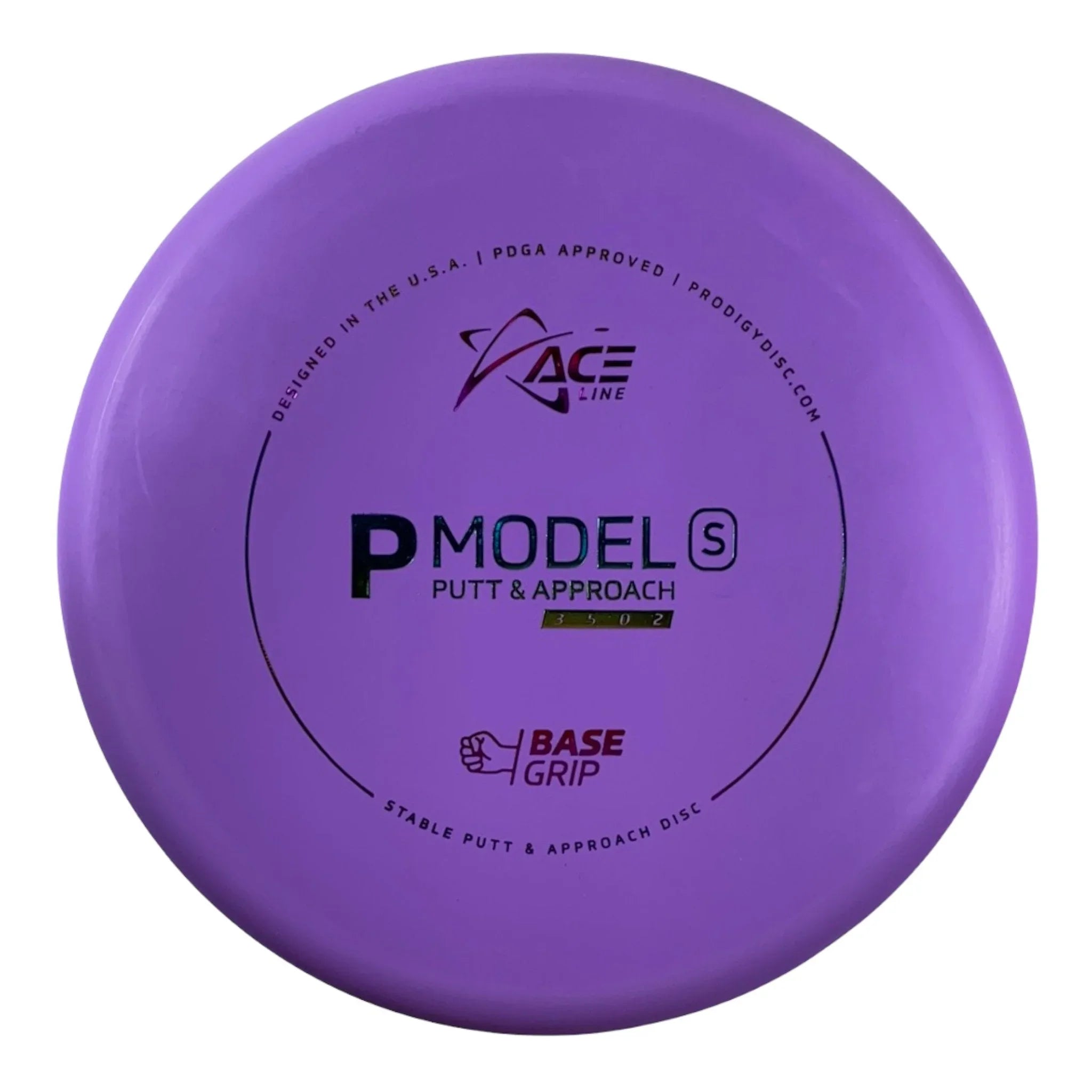 Prodigy Disc P Model S | Base Grip | Purple/Rainbow 174g Disc Golf