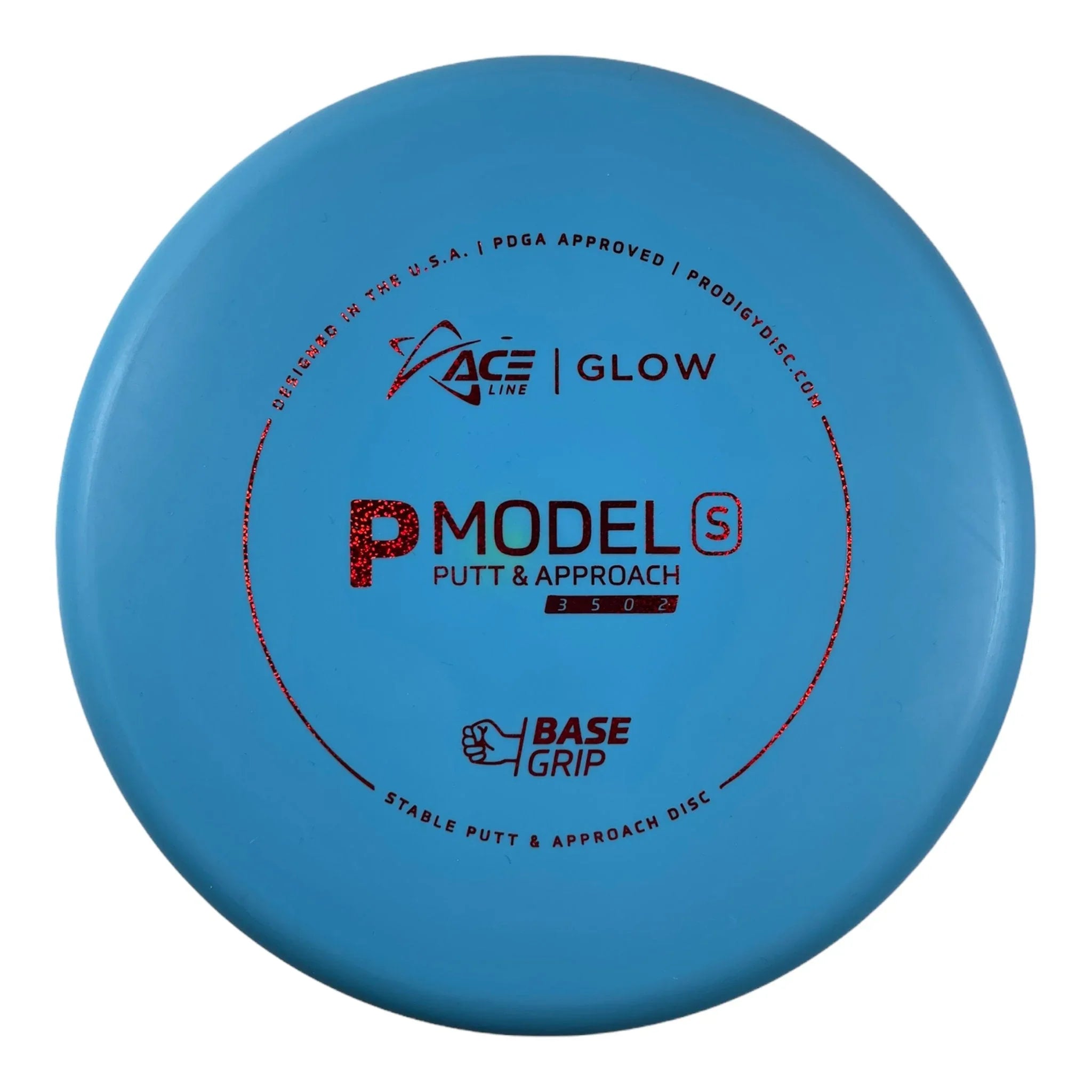 Prodigy Disc P Model S | Dura Flex Glow | Blue/Red 174 - 175g Disc Golf