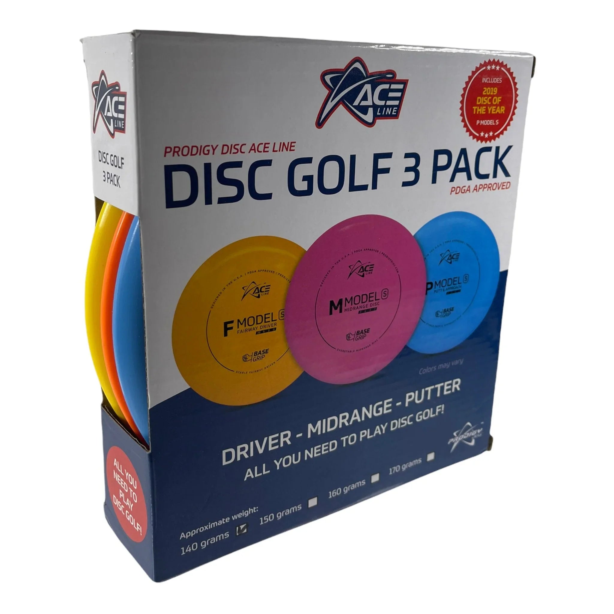 Prodigy Disc Prodigy Disc Golf 3 Pack | Ace Line (Lightweight) Disc Golf