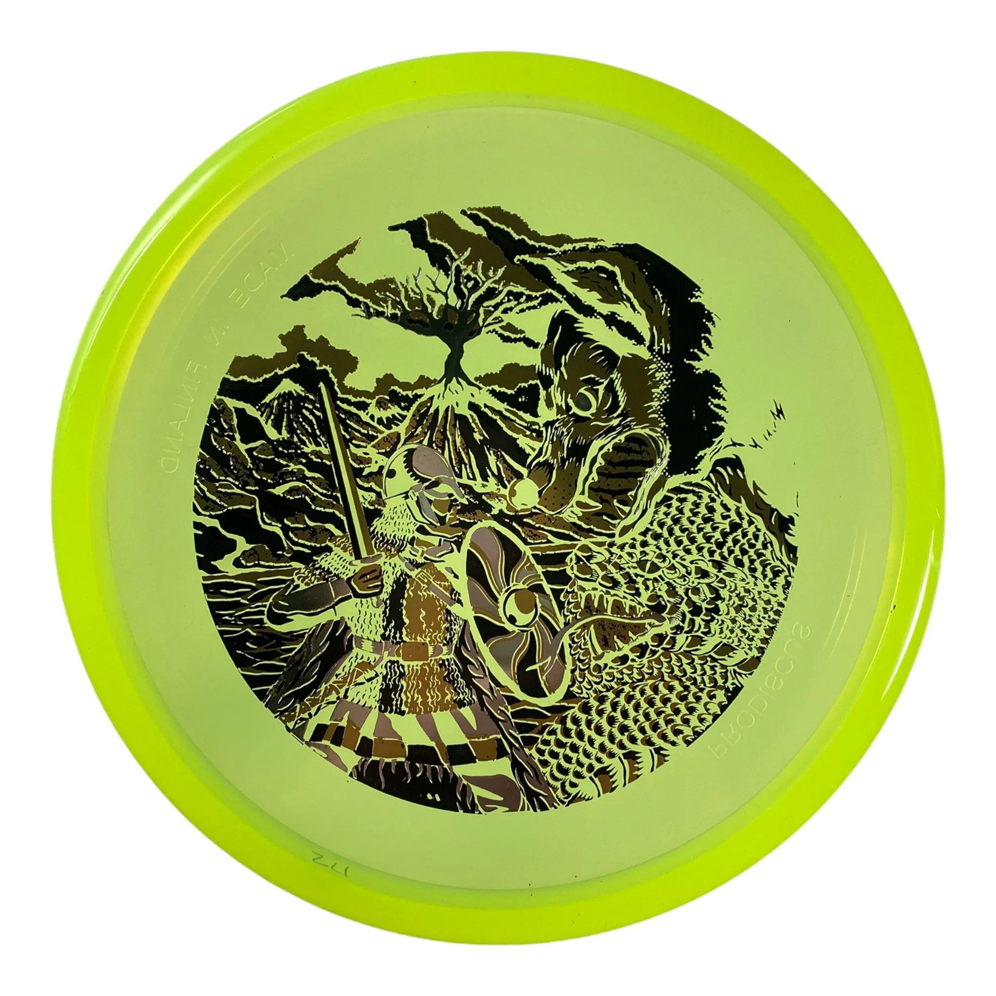 Prodiscus Stari | Premium | Green/Gold 172 - 175g (Infinite Discs Warrior Stamp) Disc Golf