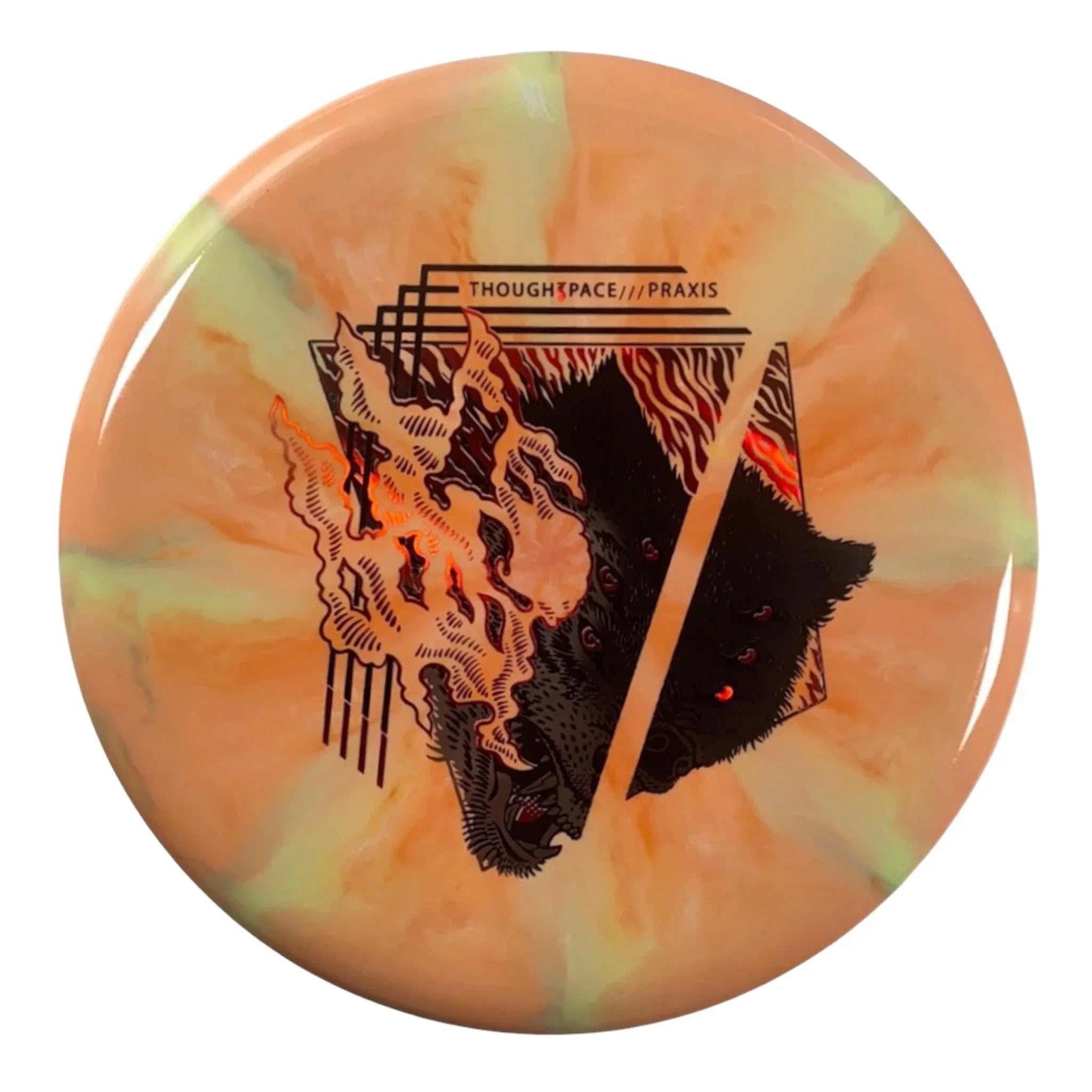 Thought Space Athletics Praxis | Nebula Aura | Orange/Red 172g Disc Golf