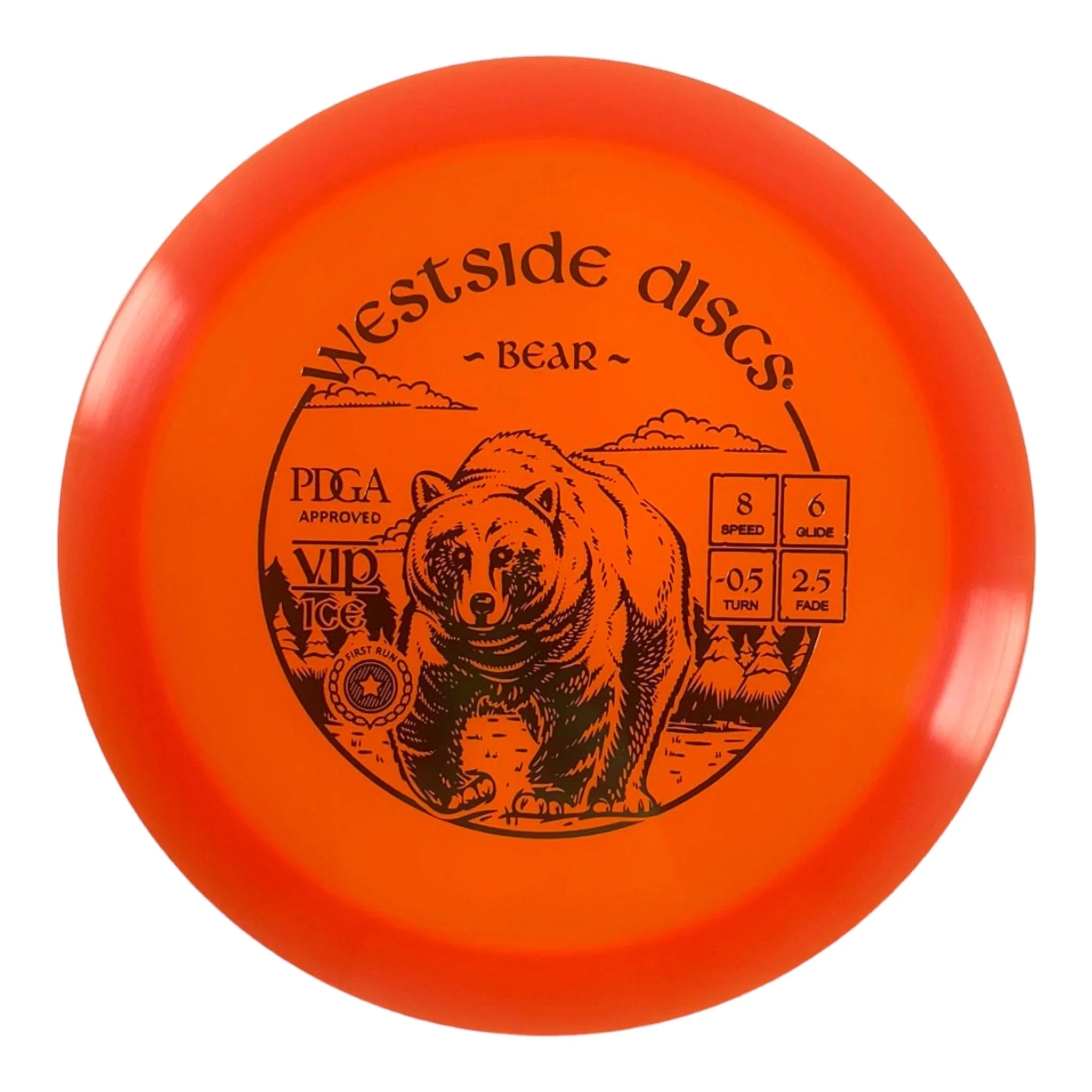 Westside Discs Bear | VIP Ice | Orange/Green 168 - 169g Disc Golf