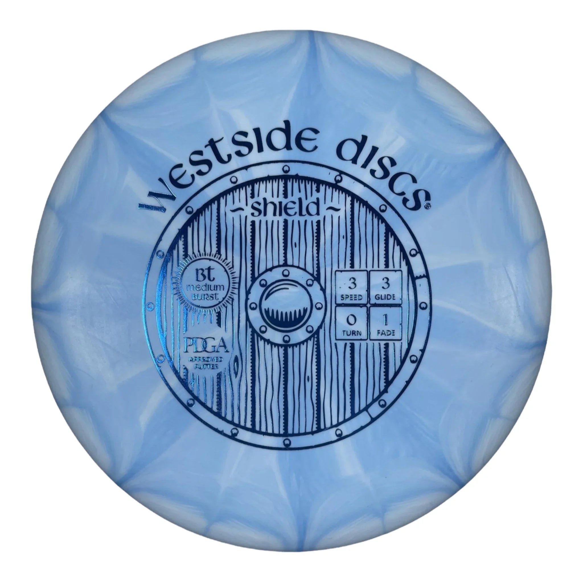 Westside Discs Shield | BT Medium Burst | Blue/Blue 175g Disc Golf