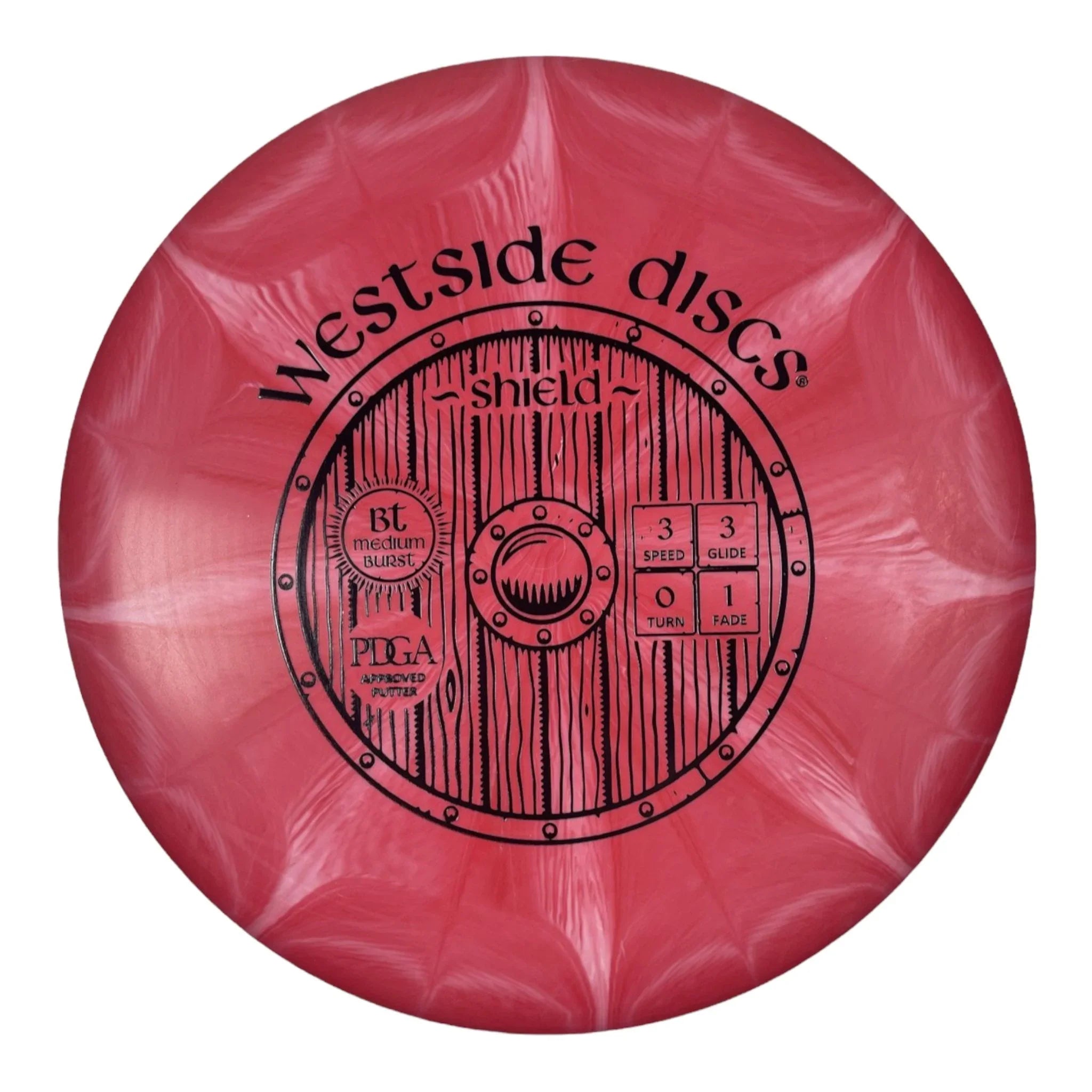 Westside Discs Shield | BT Medium Burst | Red/Black 174g Disc Golf