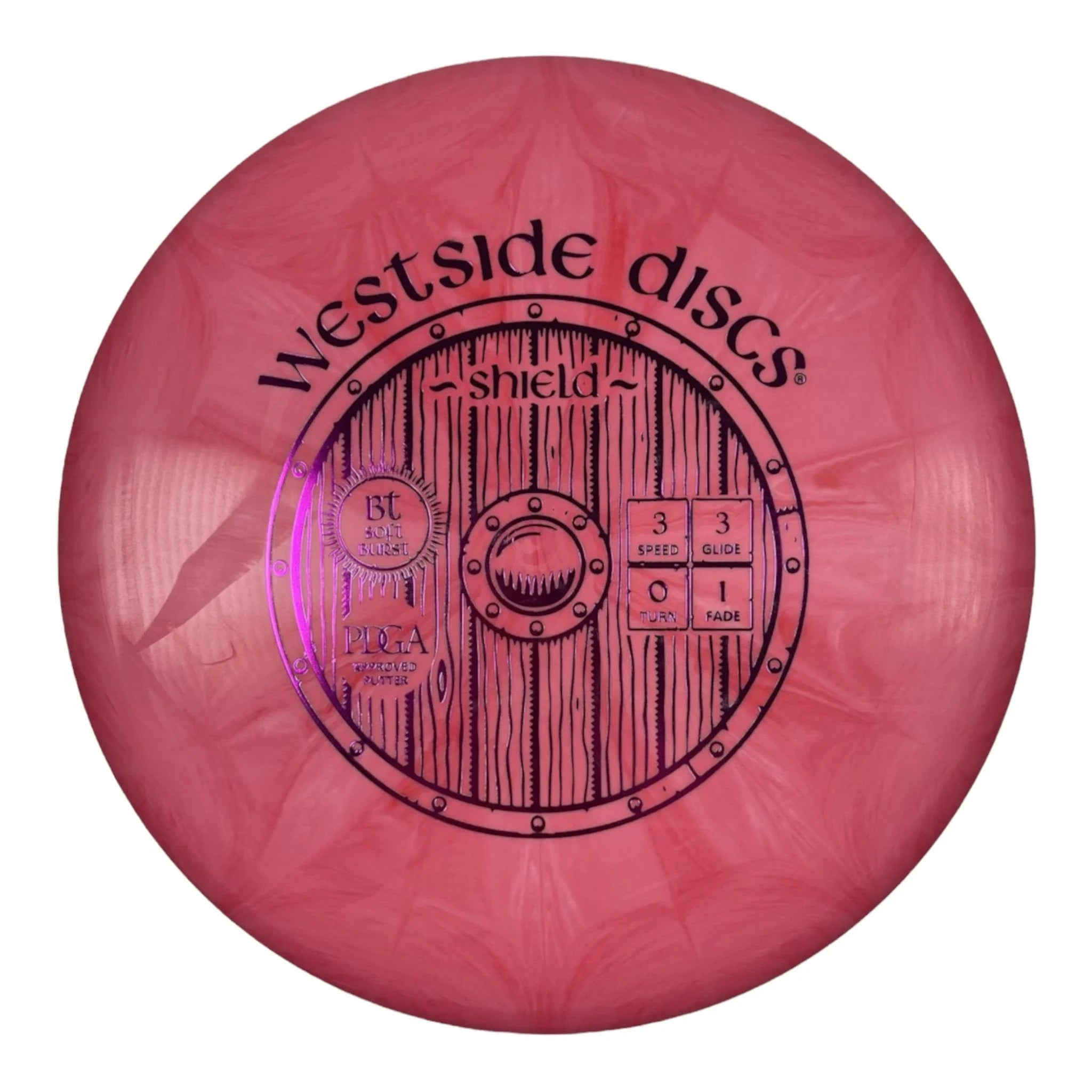 Westside Discs Shield | BT Soft Burst | Red/Pink 174g Disc Golf