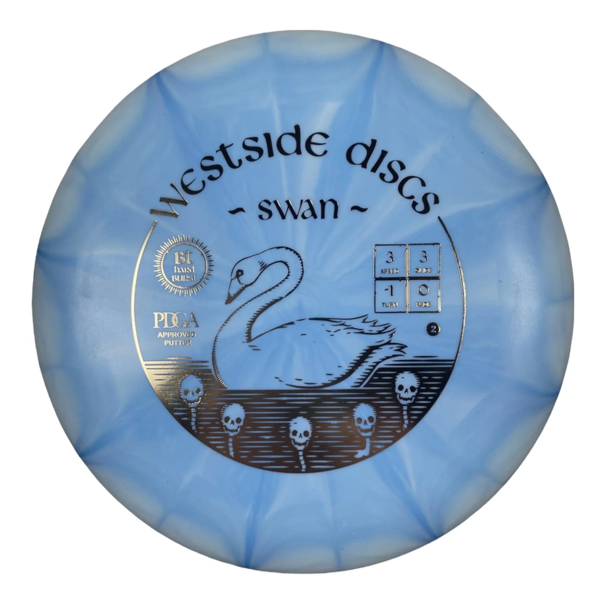 Westside Discs Swan 2 | BT Hard Burst | Blue/Gold 173g Disc Golf