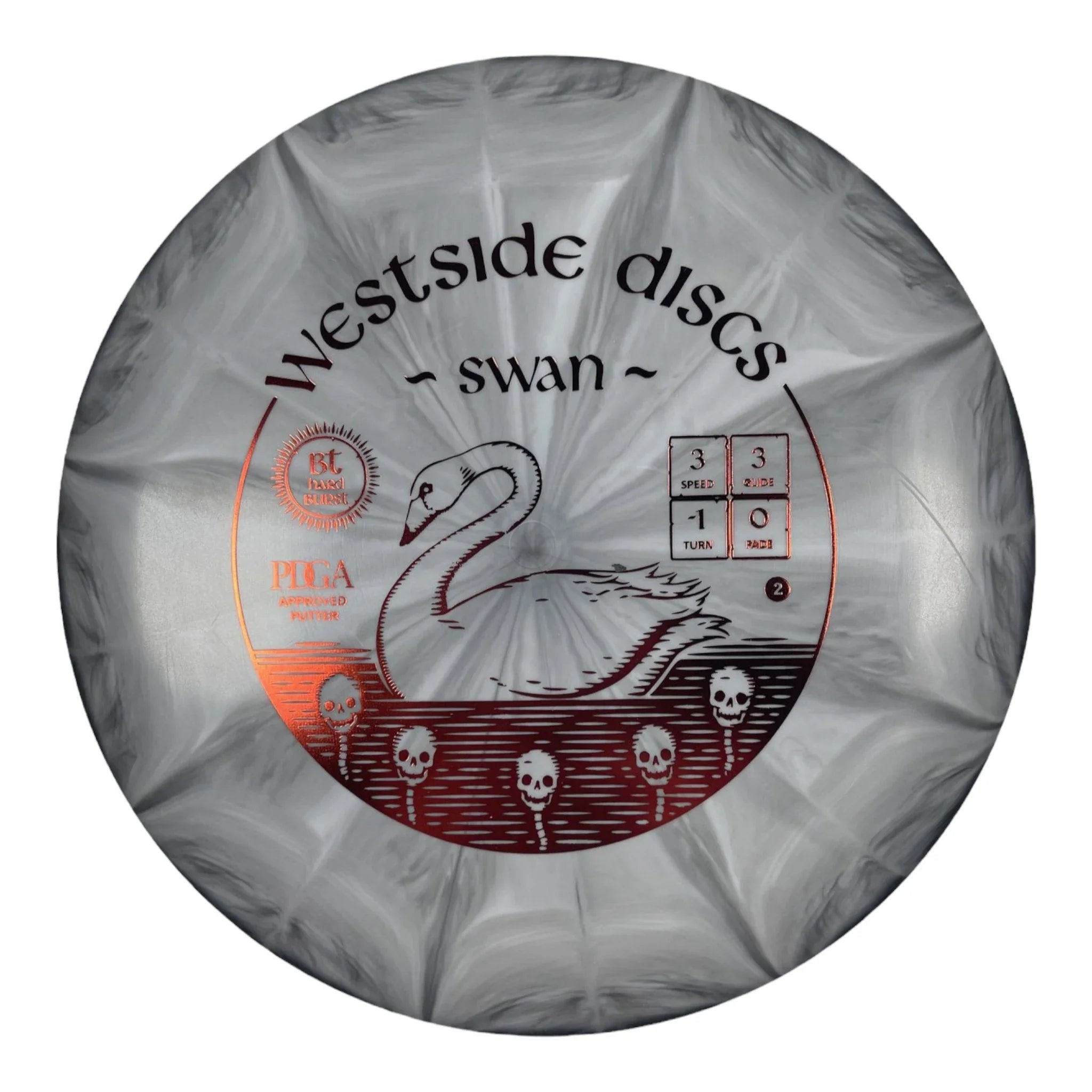 Westside Discs Swan 2 | BT Hard Burst | Grey/Red 173g Disc Golf
