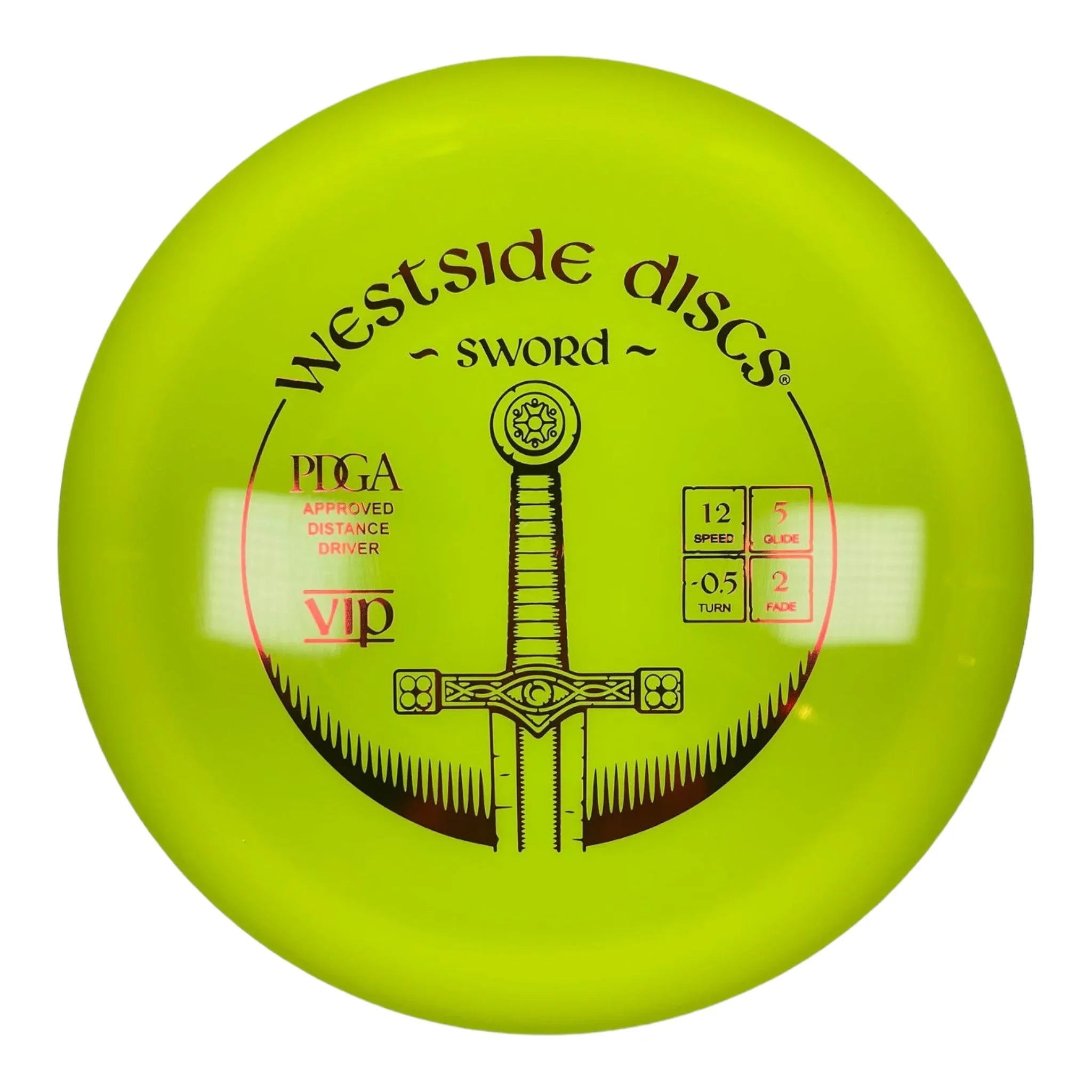 Westside Discs Sword | VIP | Yellow/Red 173 - 176g Disc Golf
