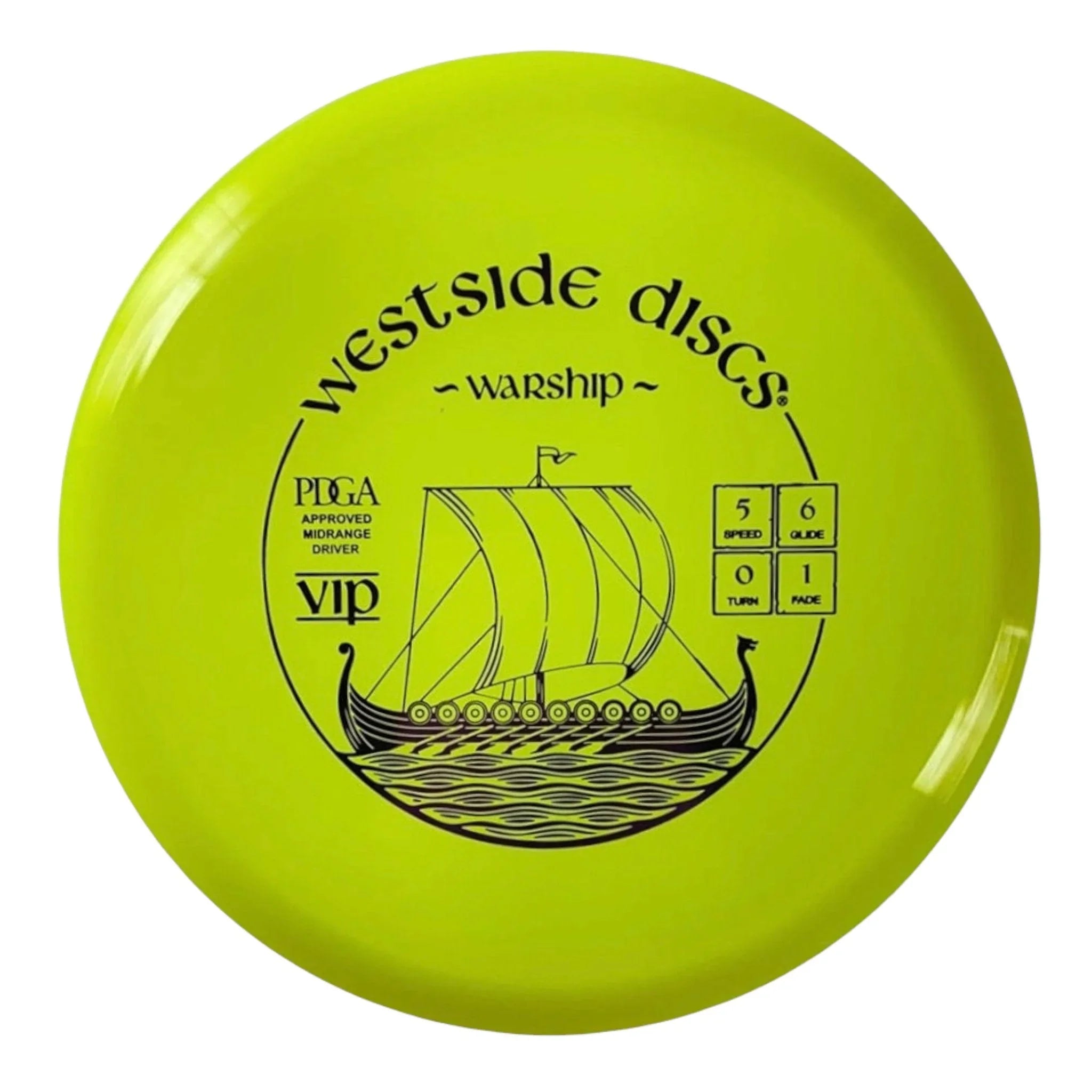 Westside Discs Warship | VIP | Yellow/Purple 174 - 175g Disc Golf