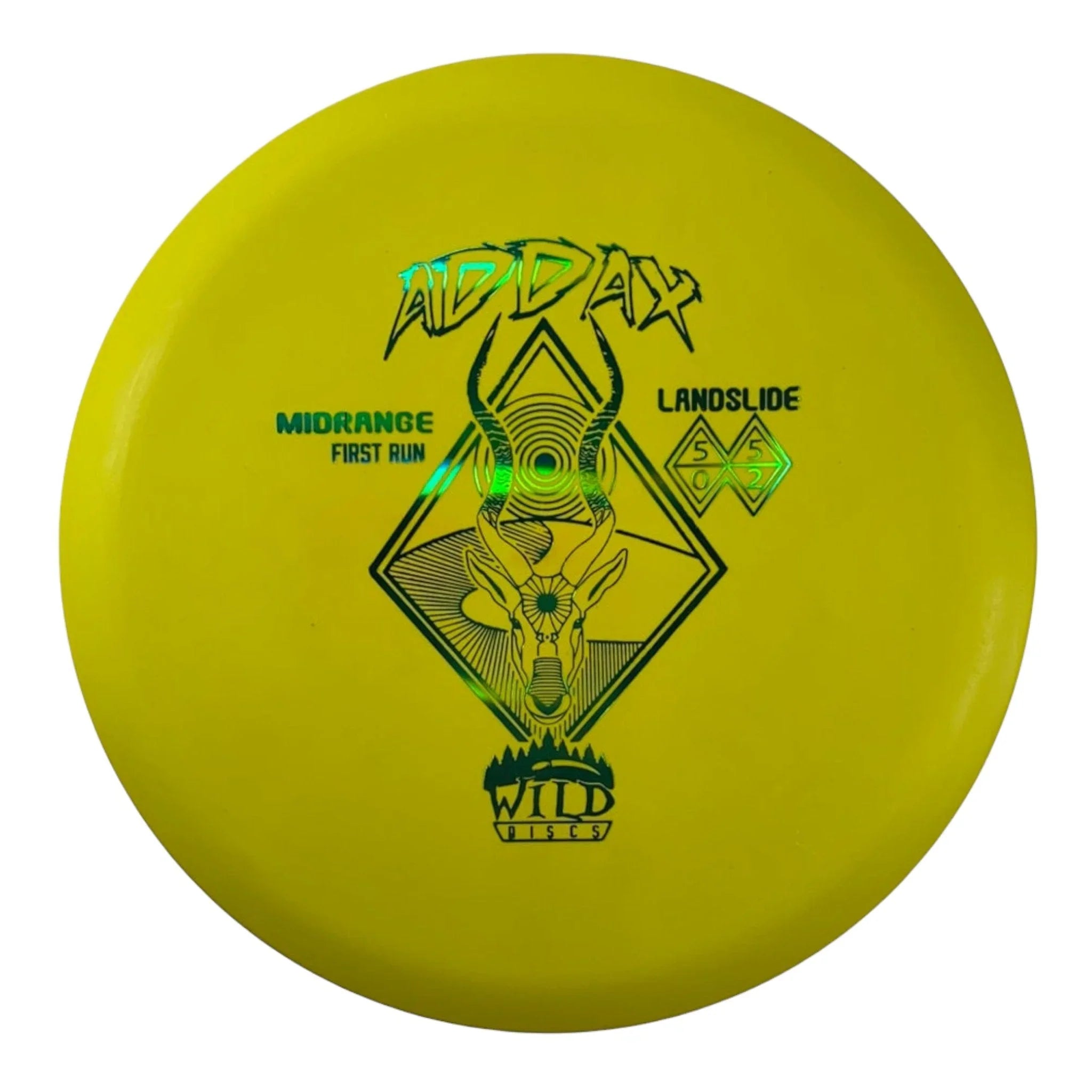 Wild Discs Addax | Landslide | Yellow/Green 174 - 180g Disc Golf