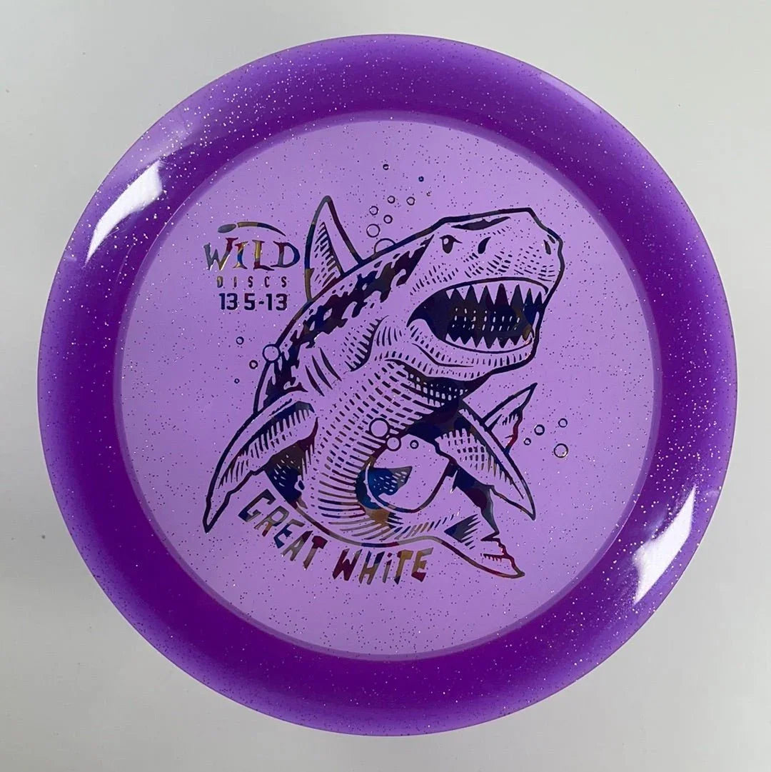 Wild Discs Great White | Meteor | Purple/Confetti 174g Disc Golf