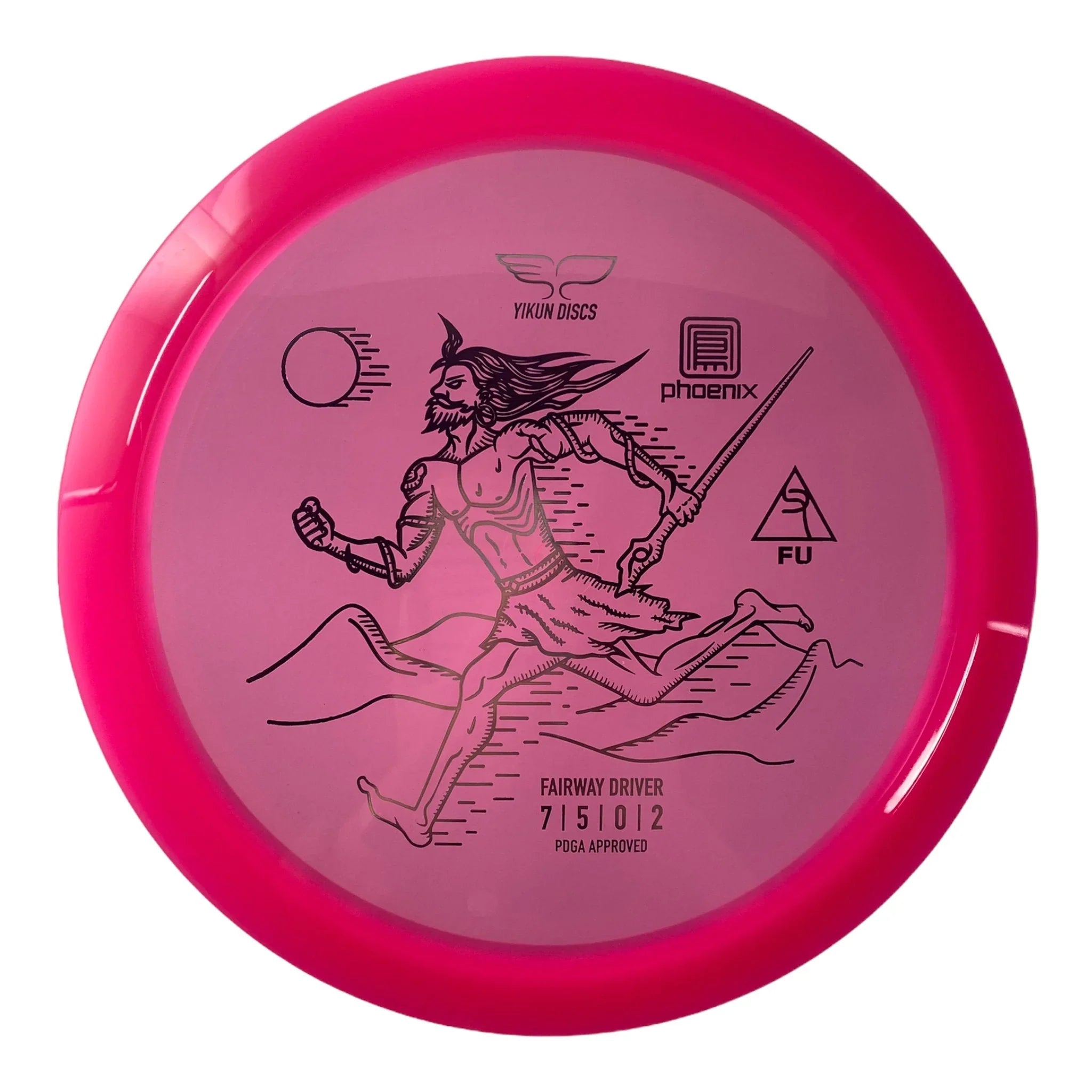 Yikun Discs Fu | Phoenix | Pink/Silver 173 - 175g Disc Golf