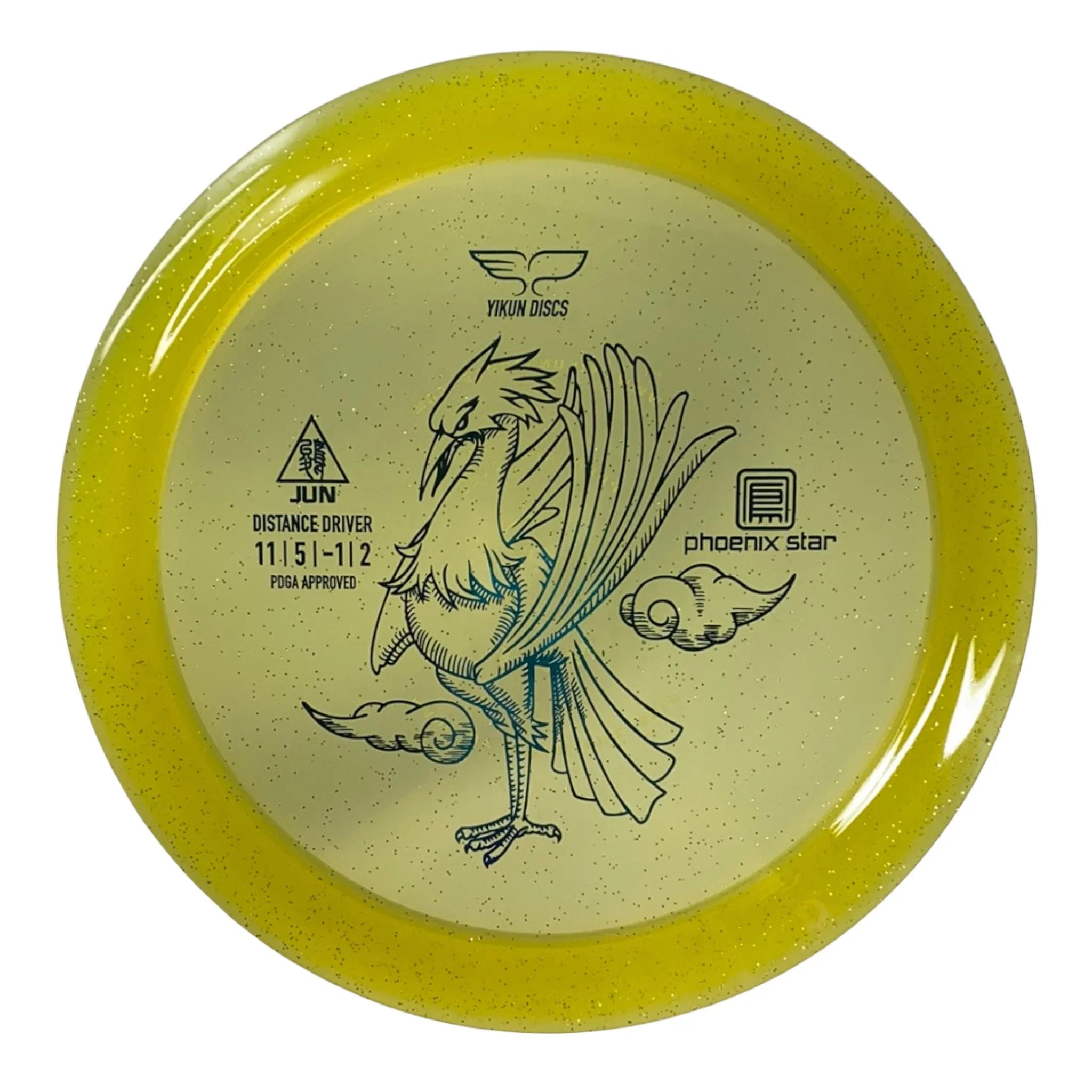Yikun Discs Jun | Phoenix Star | Yellow/Blue 169 - 177g Disc Golf