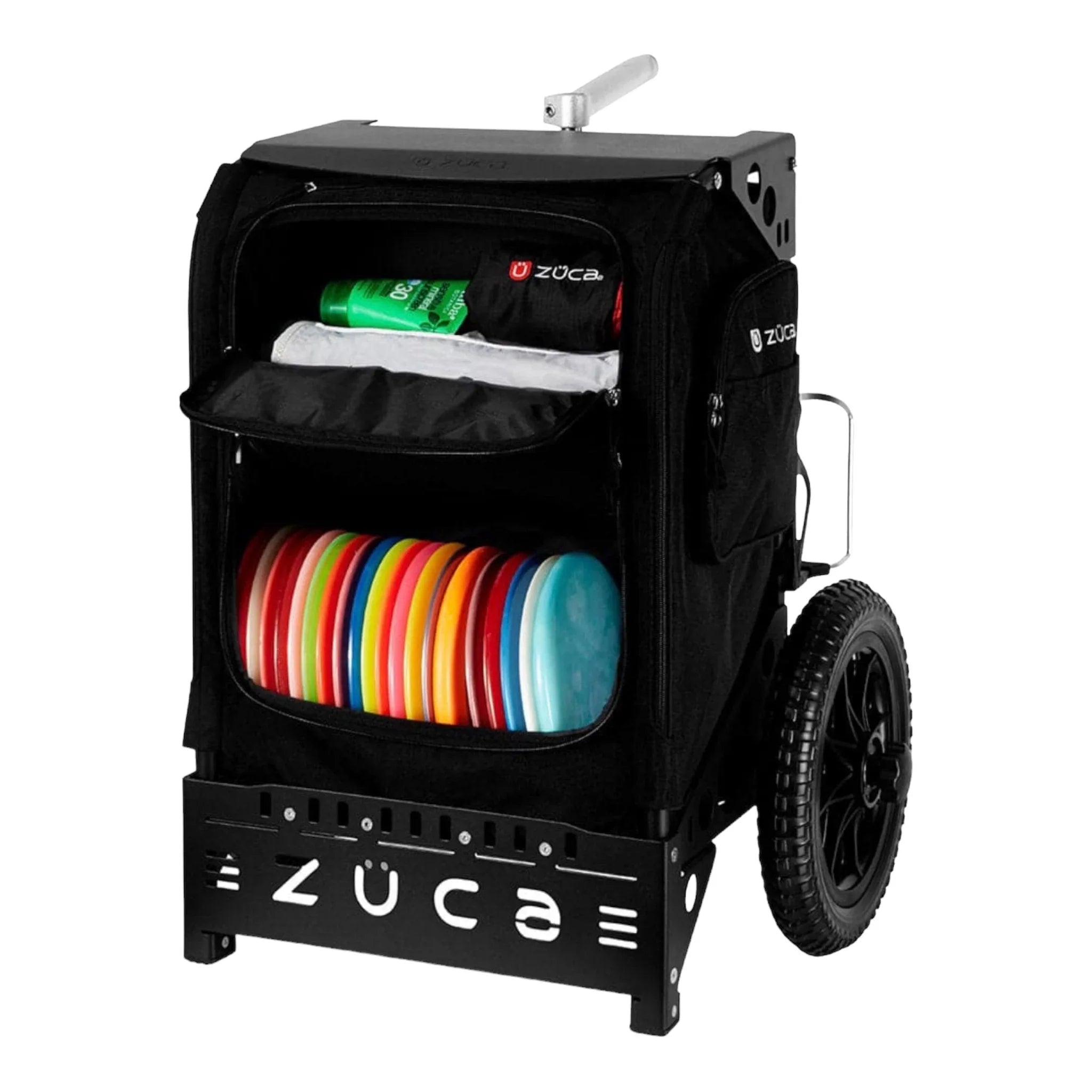 Zuca Backpack Cart Trekker LG | Black Frame with Black Bag Disc Golf