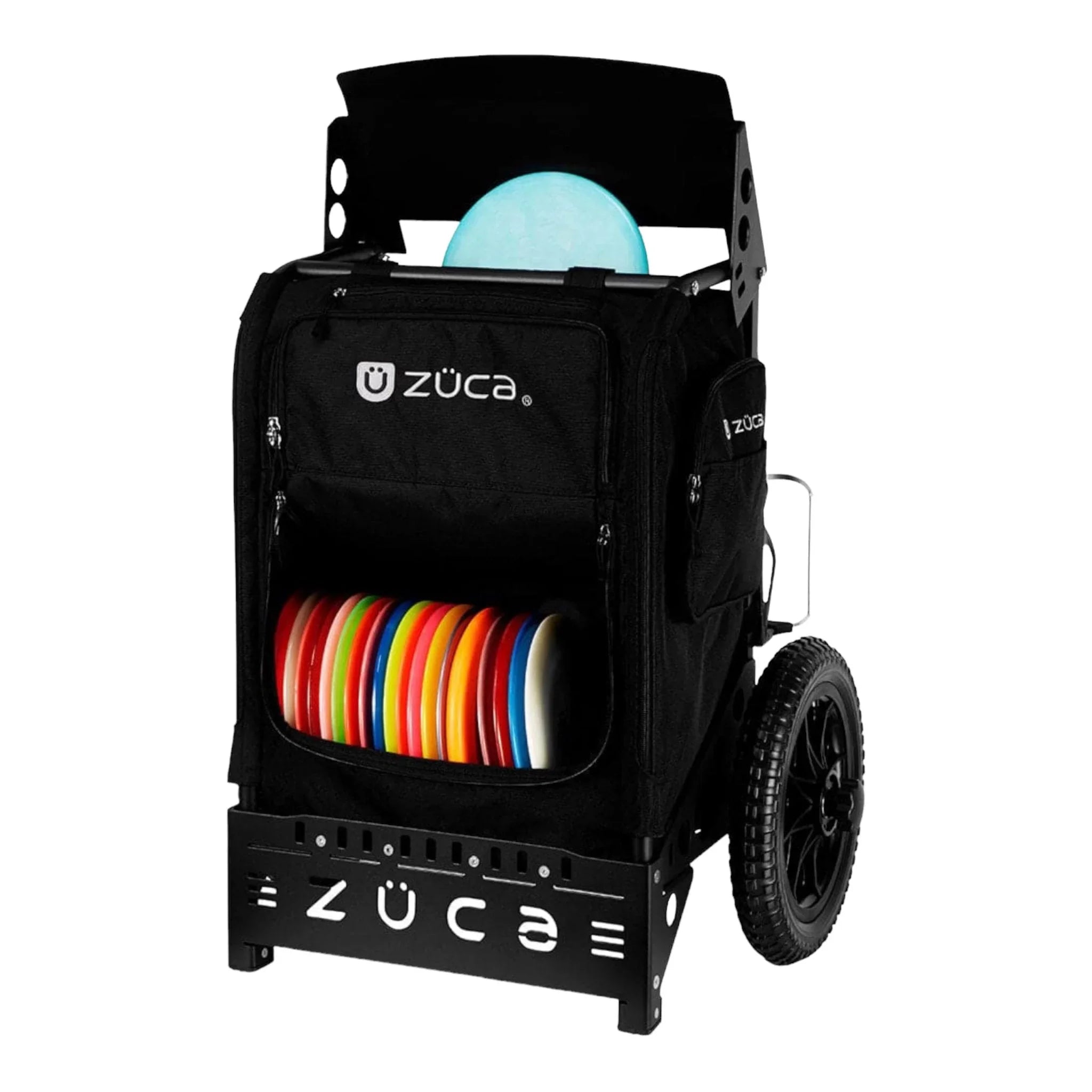 Zuca Backpack Cart Trekker LG | Black Frame with Black Bag Disc Golf