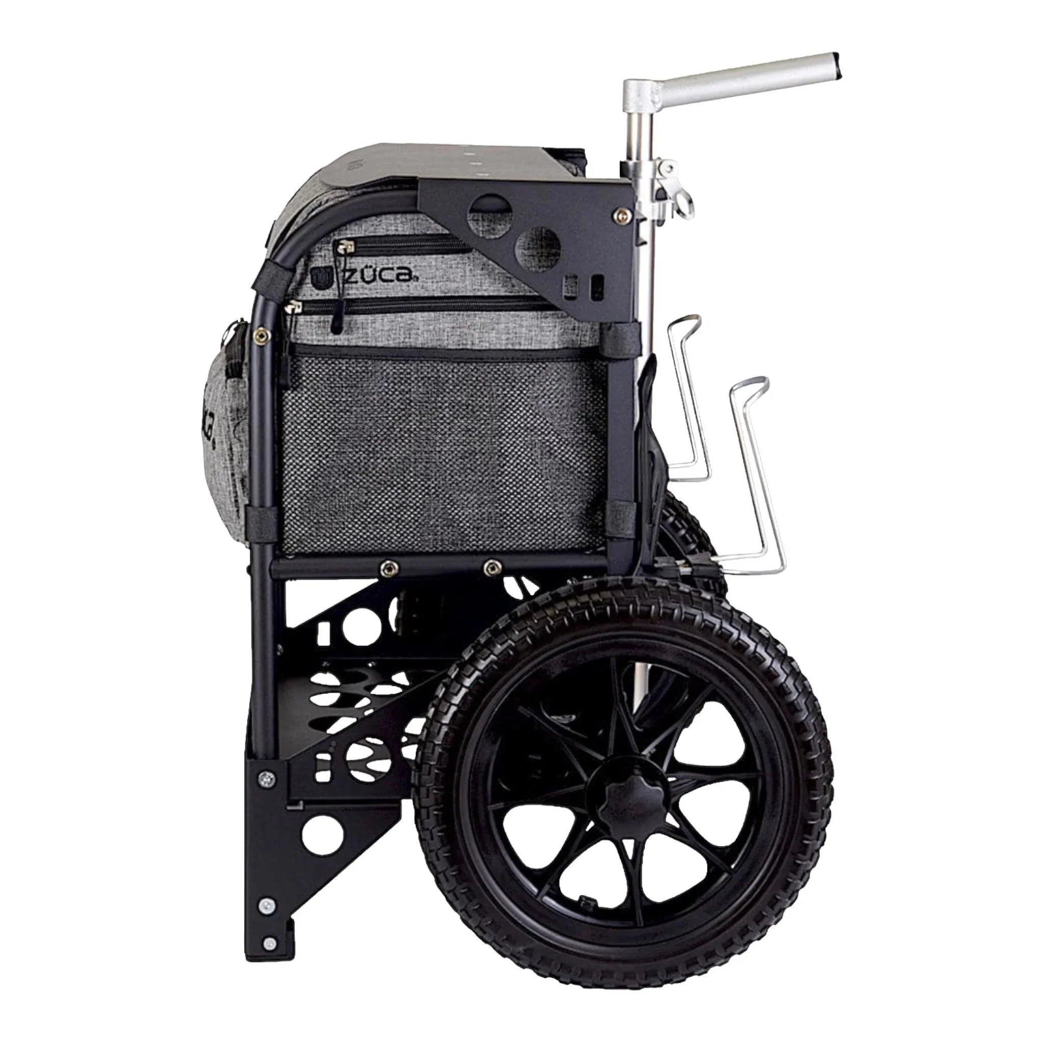 Zuca Transit Cart | Black Frame with Charcoal Bag Disc Golf