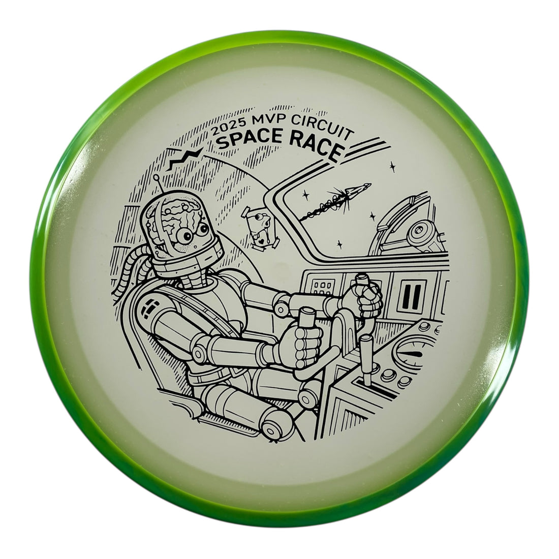 Axiom Discs Crave | Particle Eclipse | Blue Glow/Green 172g (Space Race 2025) Disc Golf