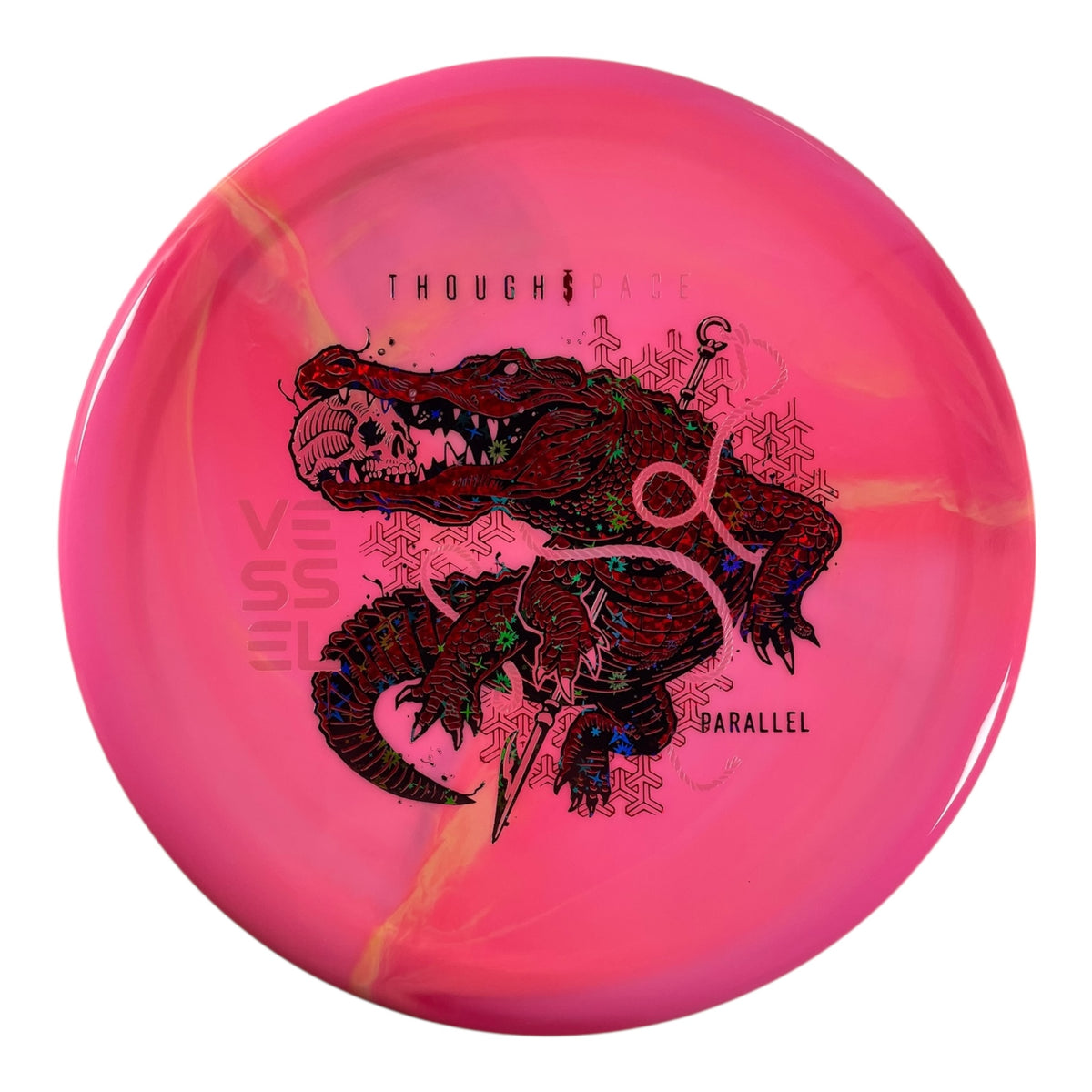 Thought Space Athletics Vessel | Parallel | Pink/Red/Black Stars 172g Disc Golf