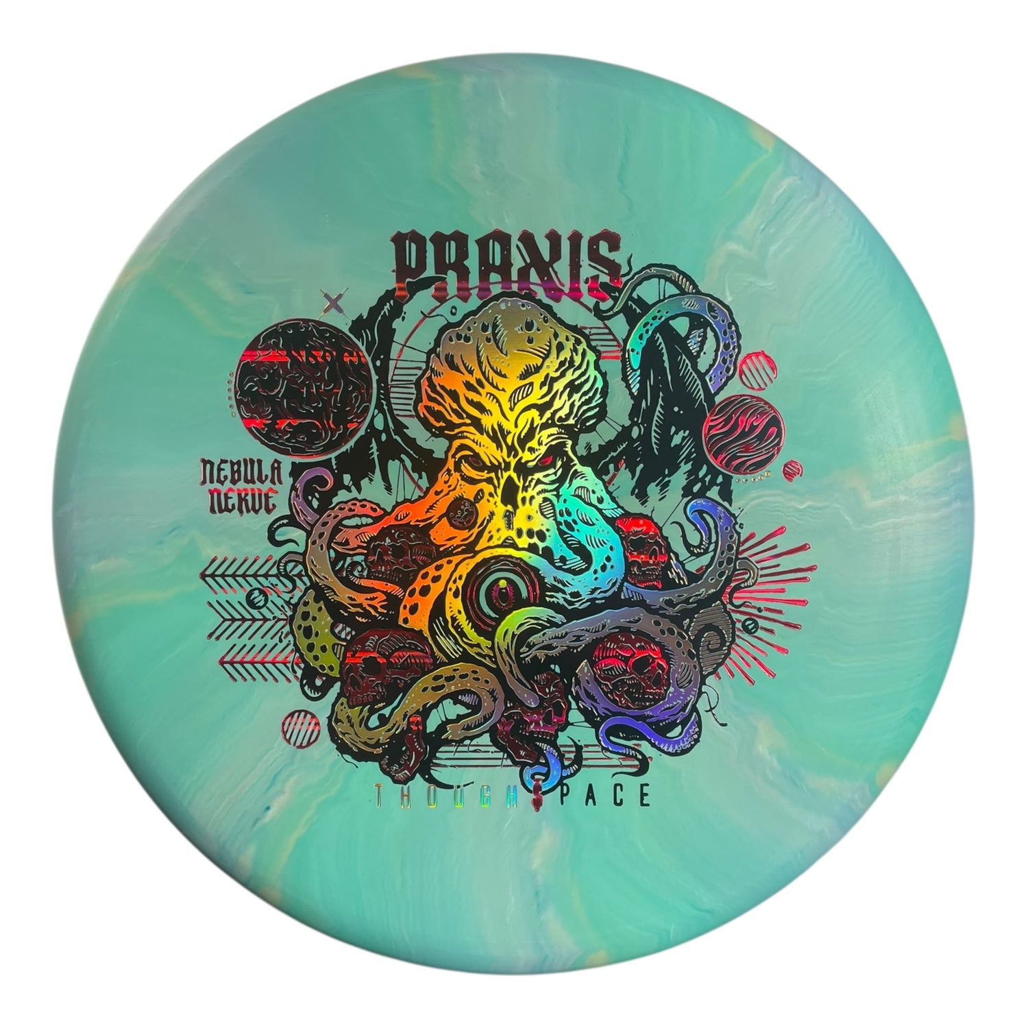 Thought Space Athletics Praxis | Nebula Nerve | Green/Gold/Red 171g Disc Golf