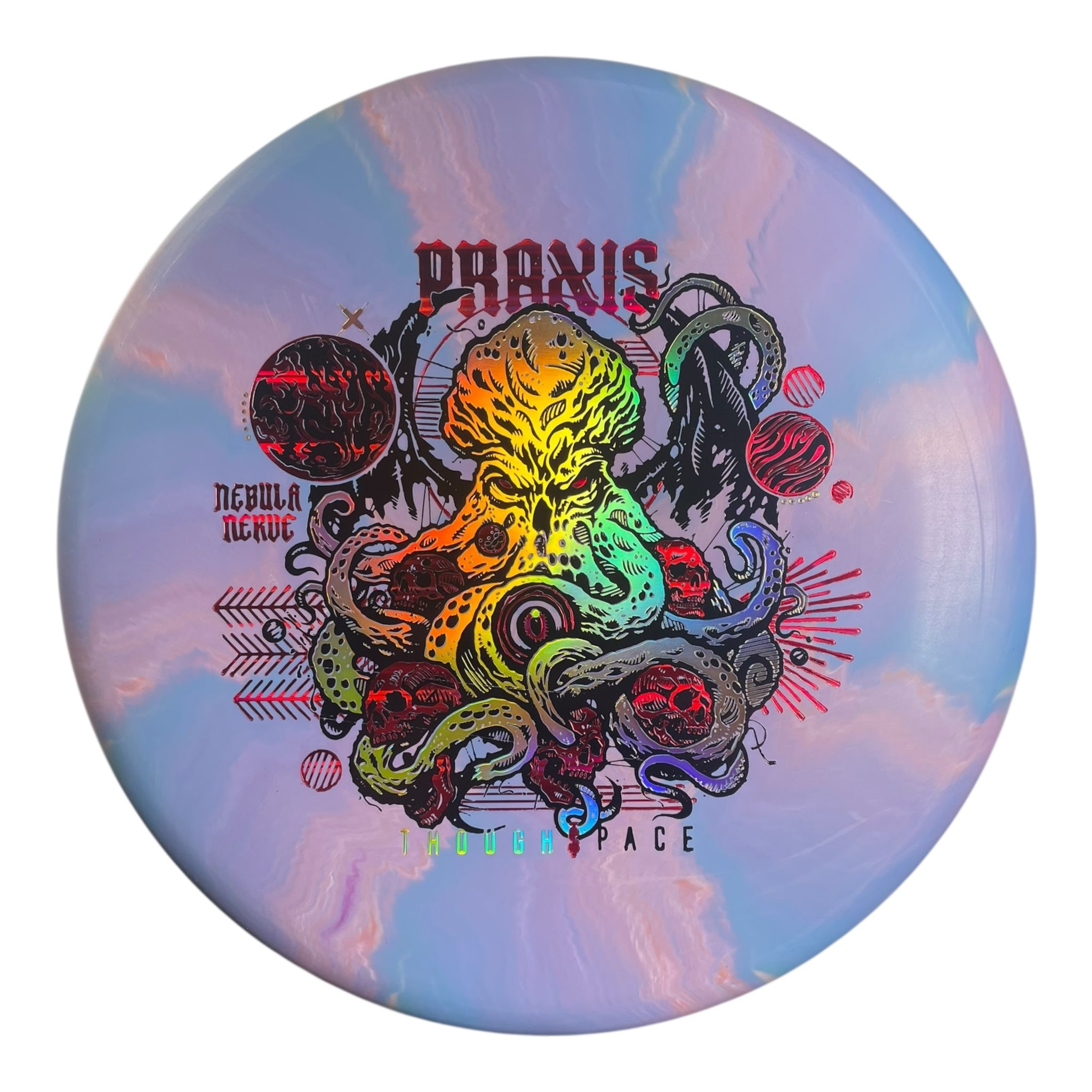 Thought Space Athletics Praxis | Nebula Nerve | Purple/Gold/Red 171g Disc Golf