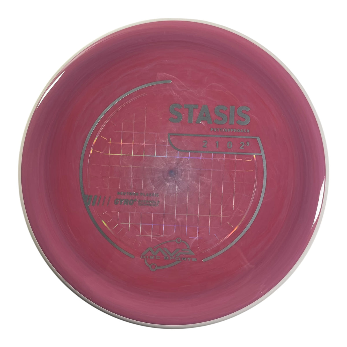 MVP Disc Sports Stasis | Neutron | Pink/White 174g (Project Lab Coat) Disc Golf