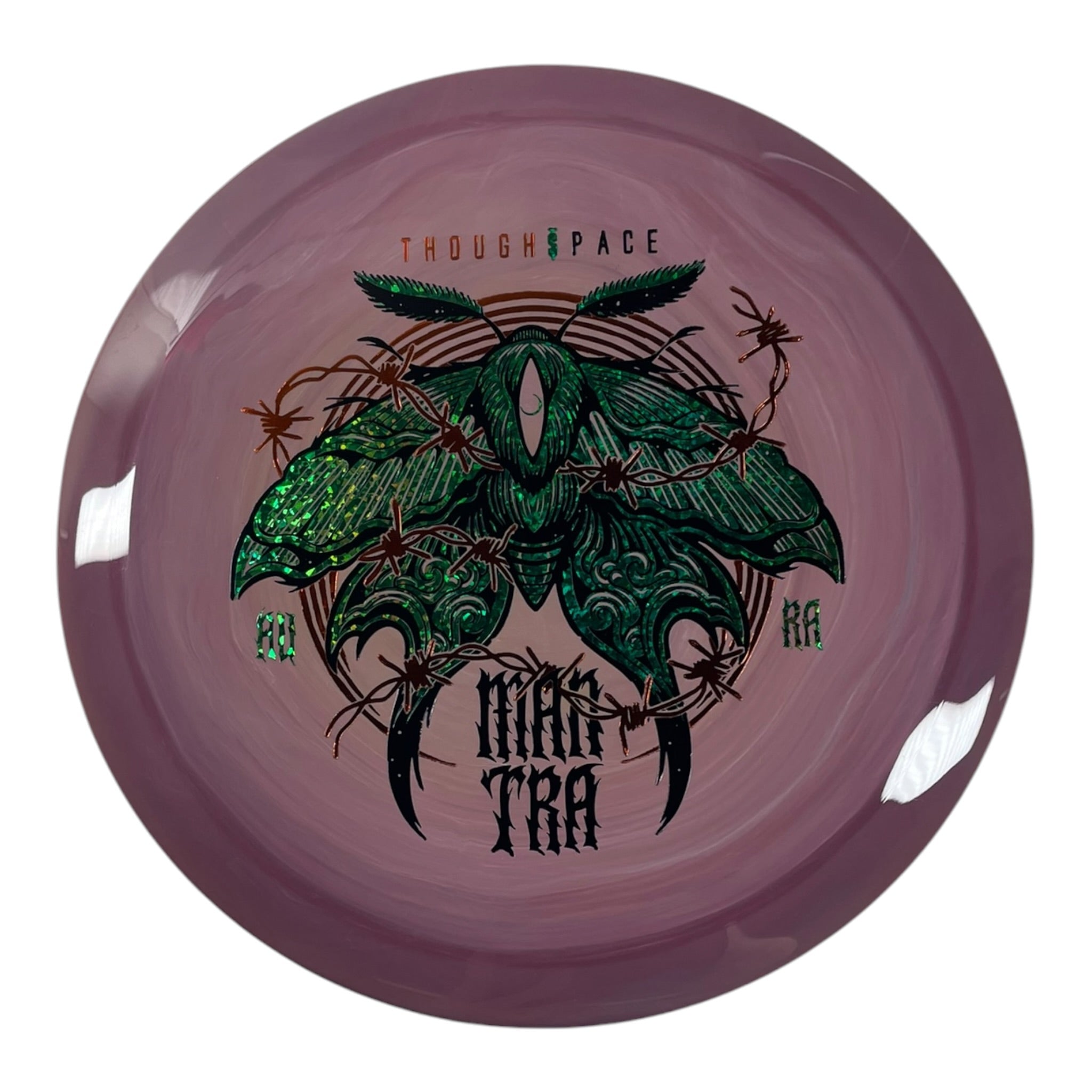 Thought Space Athletics Mantra | Aura | Pink/Green Sparkle 172g Disc Golf