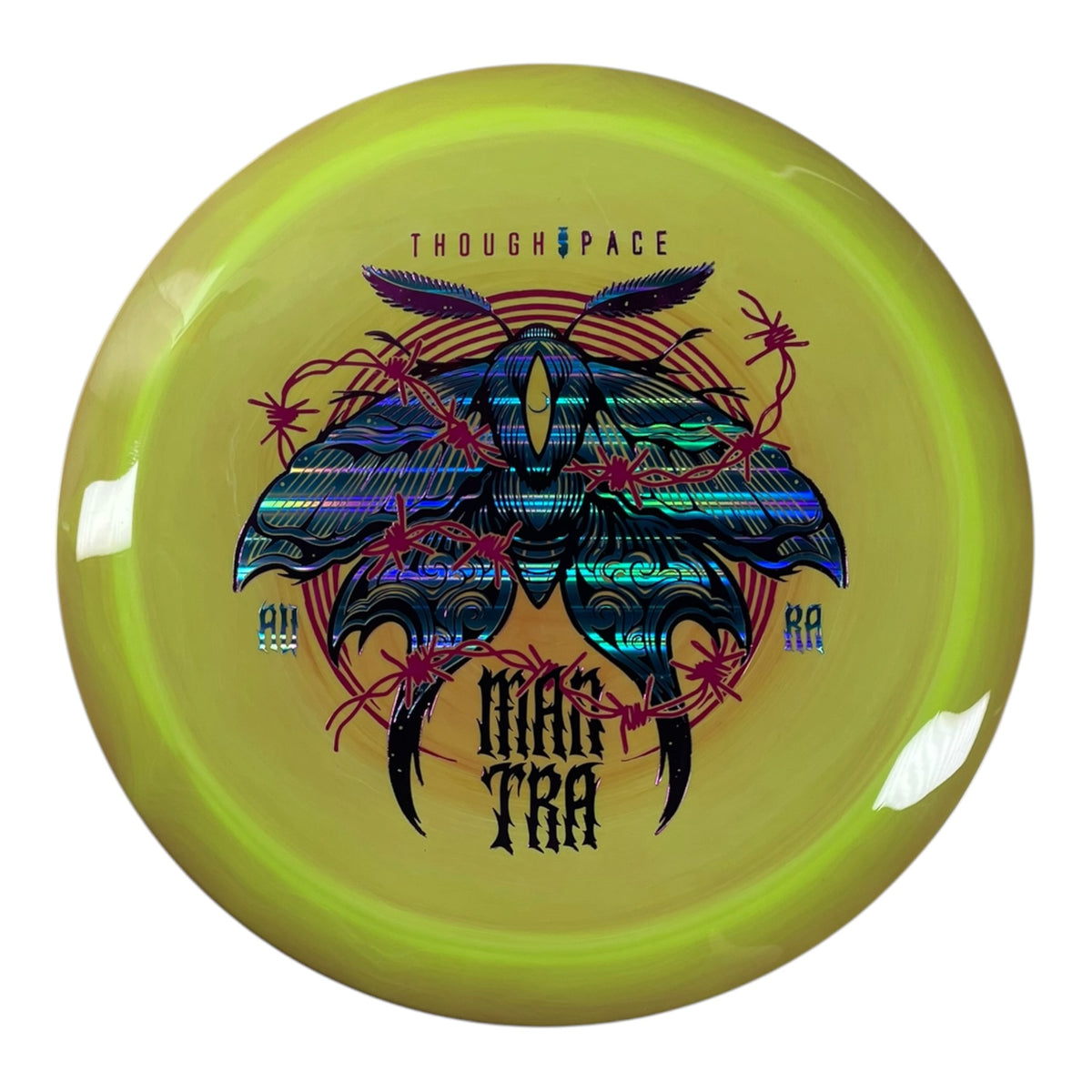 Thought Space Athletics Mantra | Aura | Yellow/Blue Holo 174g Disc Golf