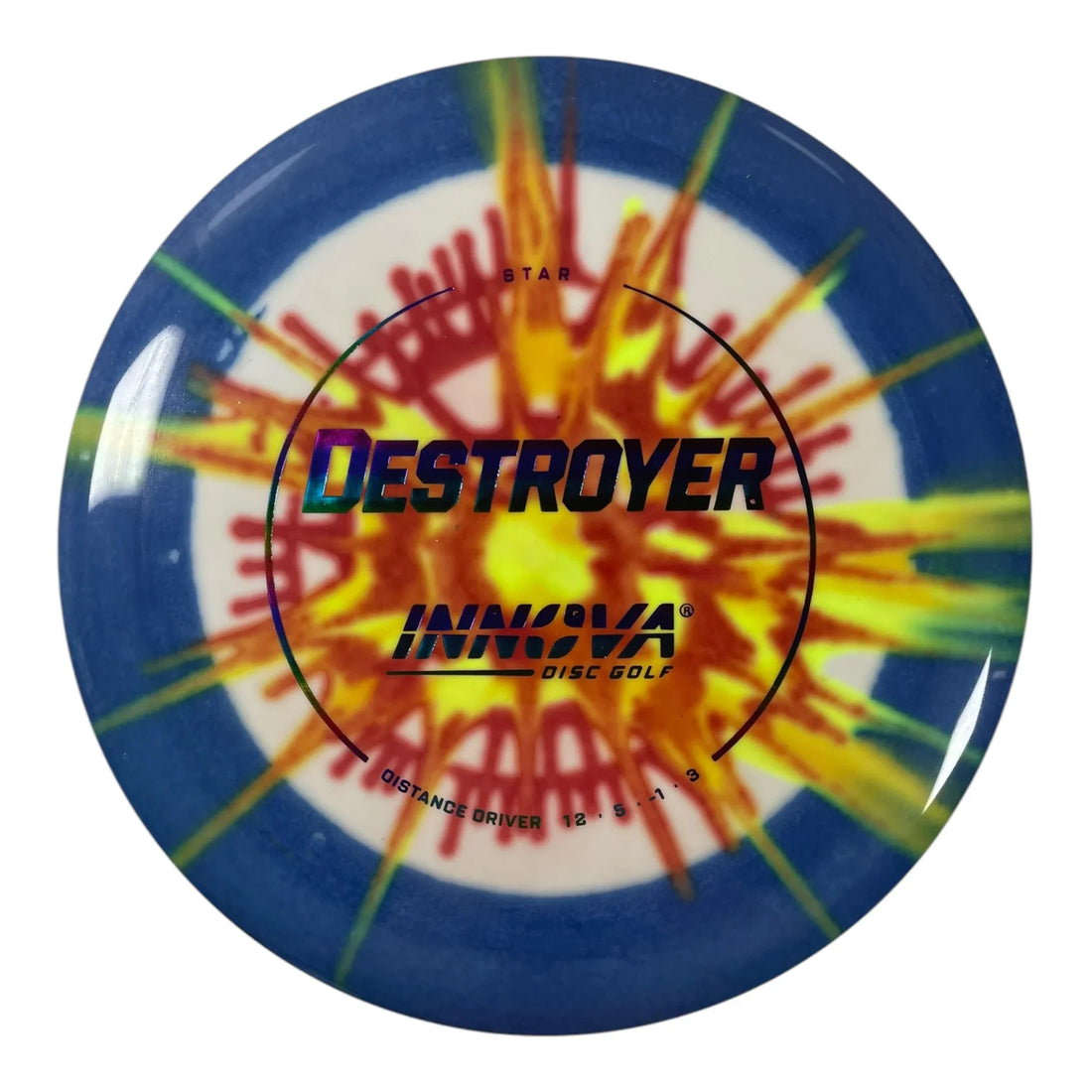 Innova Champion Discs Destroyer | Star I-Dye | Blue/Rainbow 174g Disc Golf