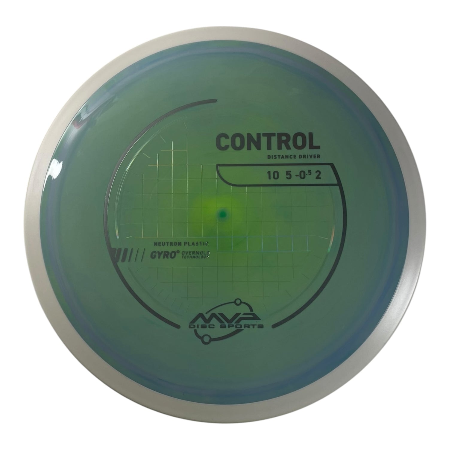 MVP Disc Sports Control | Neutron | Green/White 169g (Project Lab Coat) Disc Golf