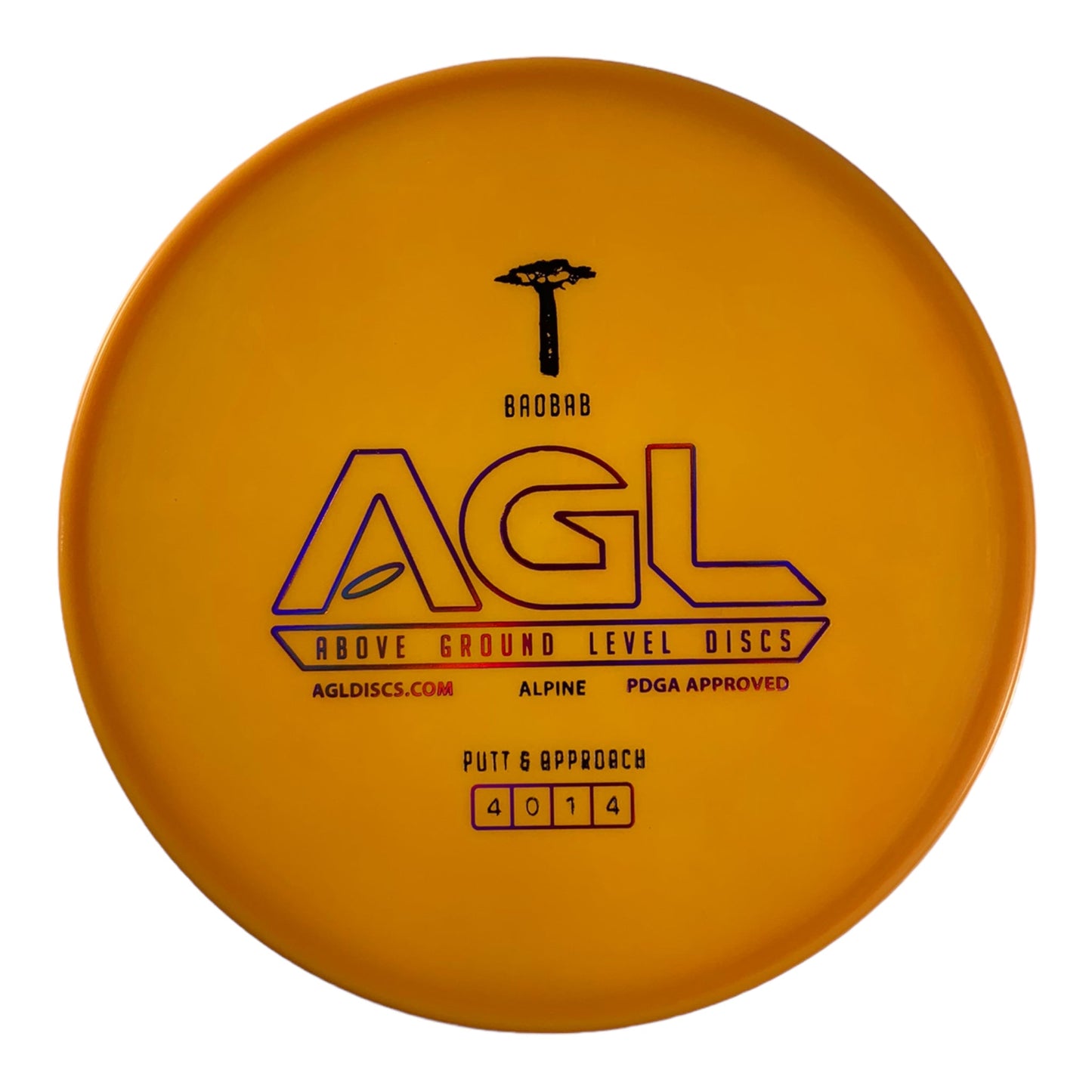 Above Ground Level Baobab | Alpine | Orange/Purple 172g Disc Golf