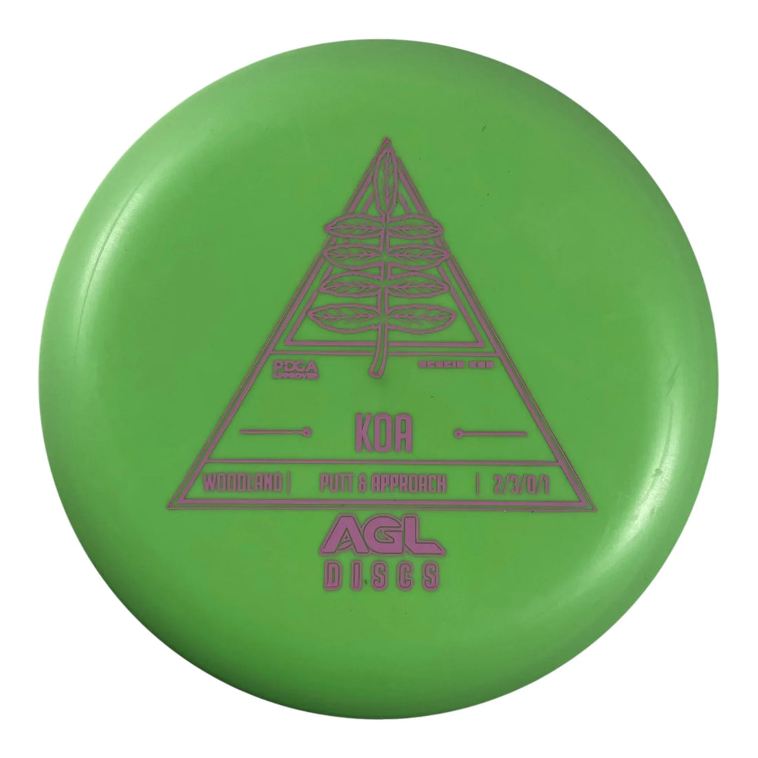 Above Ground Level Koa | Woodland | Green/Pink 172g Disc Golf