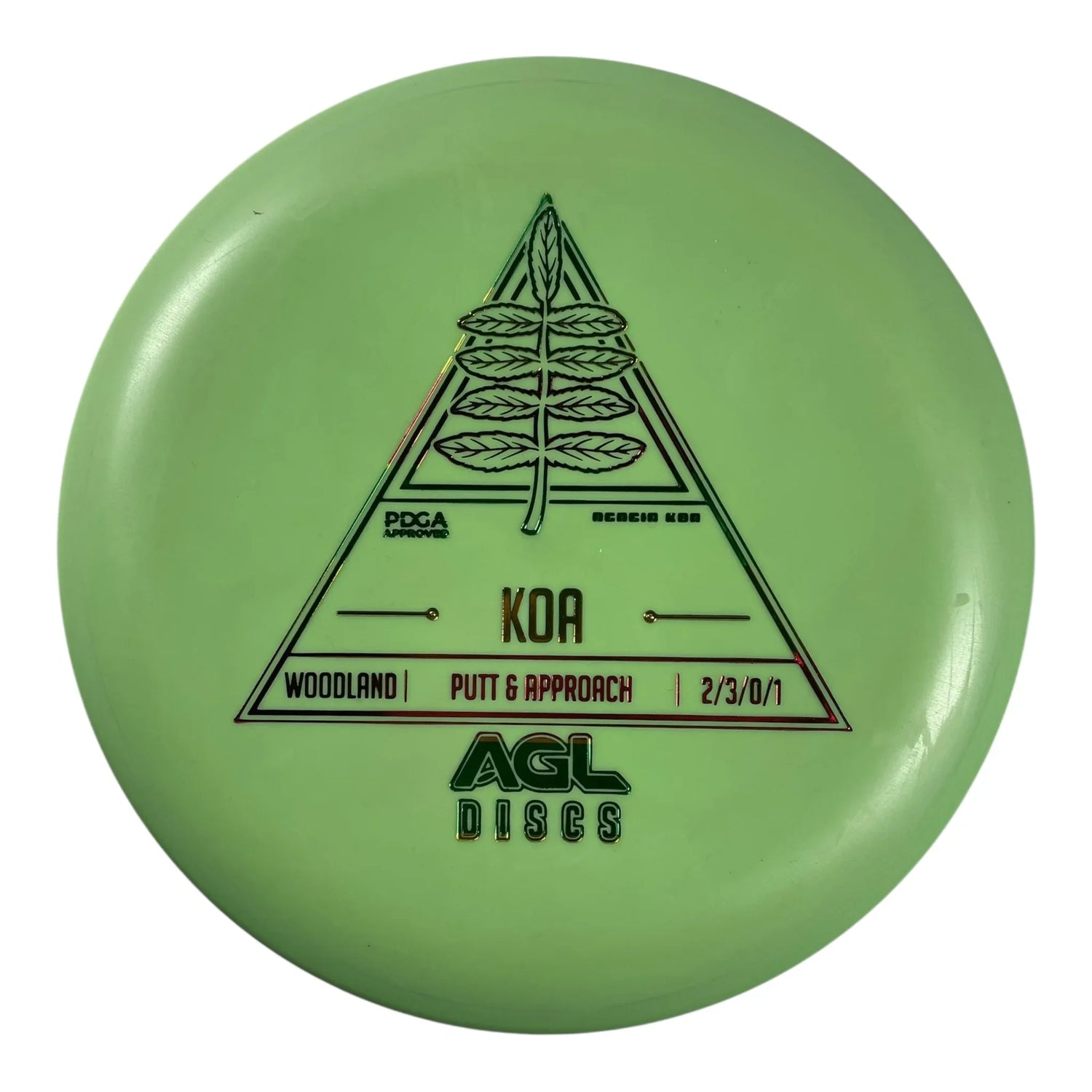 Above Ground Level Koa | Woodland | Green/Rasta 171g Disc Golf