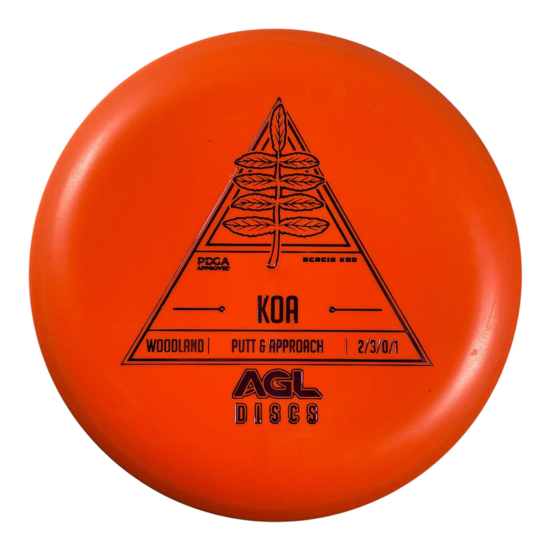 Above Ground Level Koa | Woodland | Orange/Pink 166g Disc Golf