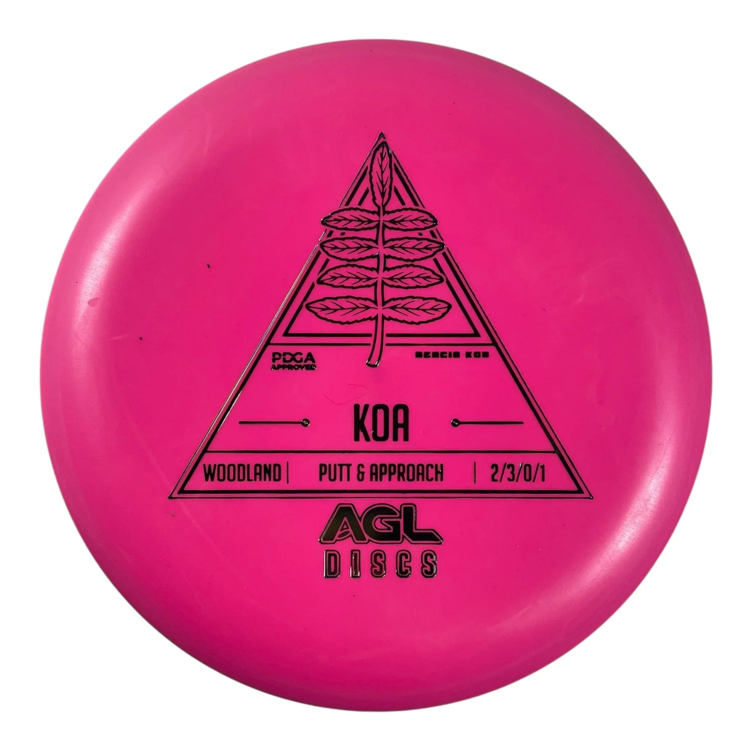 Above Ground Level Koa | Woodland | Pink/Green 175g Disc Golf
