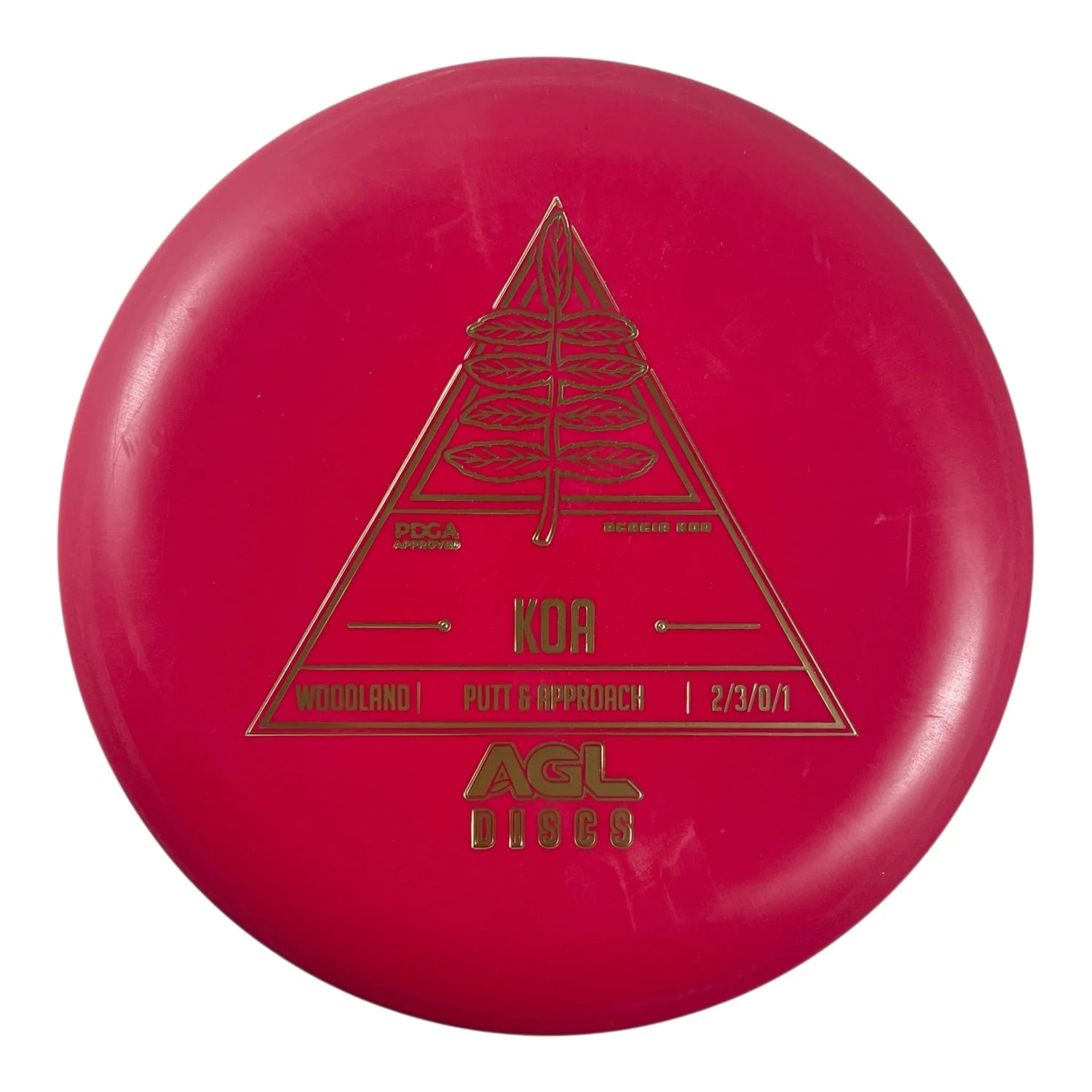 Above Ground Level Koa | Woodland | Red/Gold 175g Disc Golf