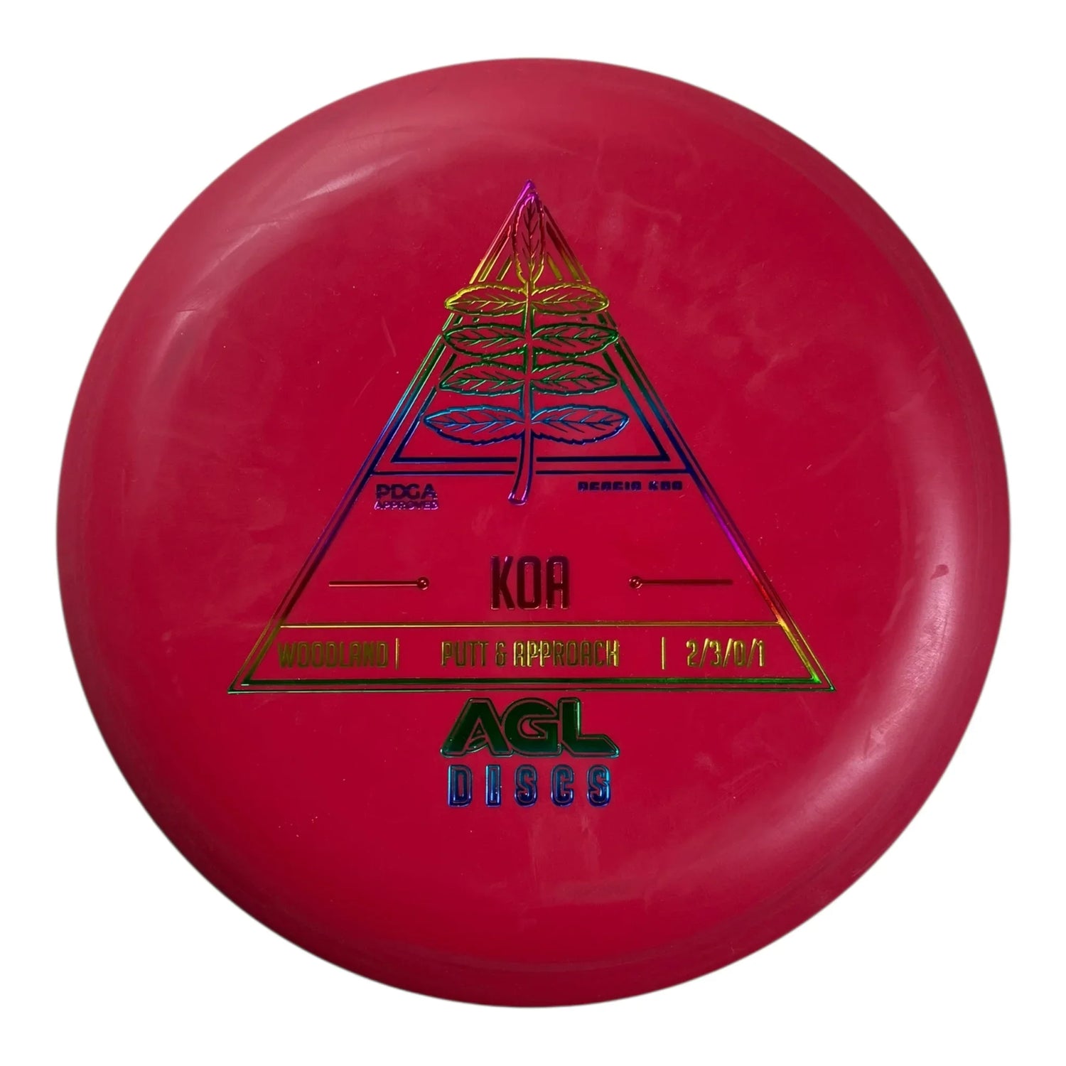 Above Ground Level Koa | Woodland | Red/Rainbow 172g Disc Golf